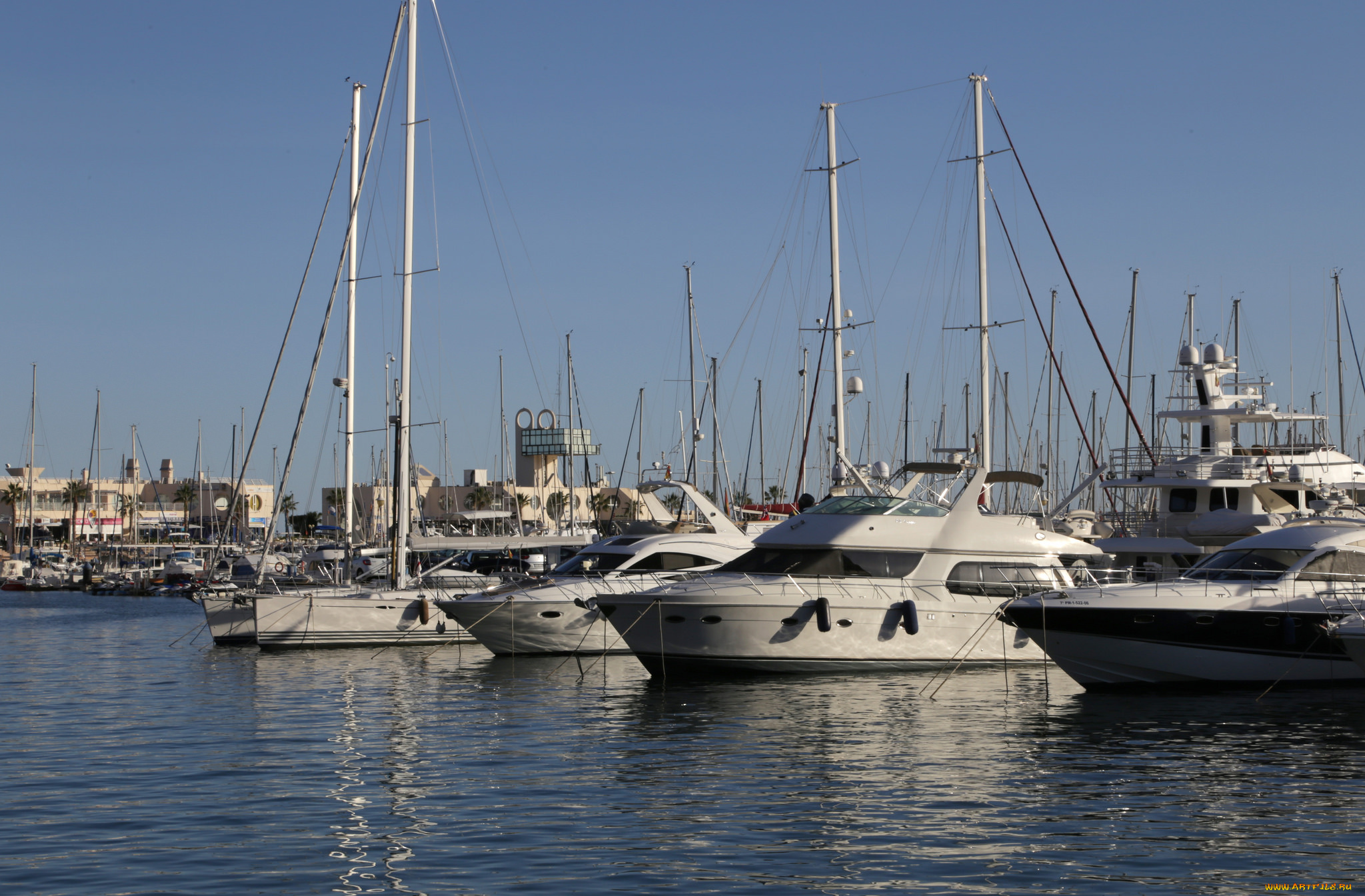 корабли, парусники, причал