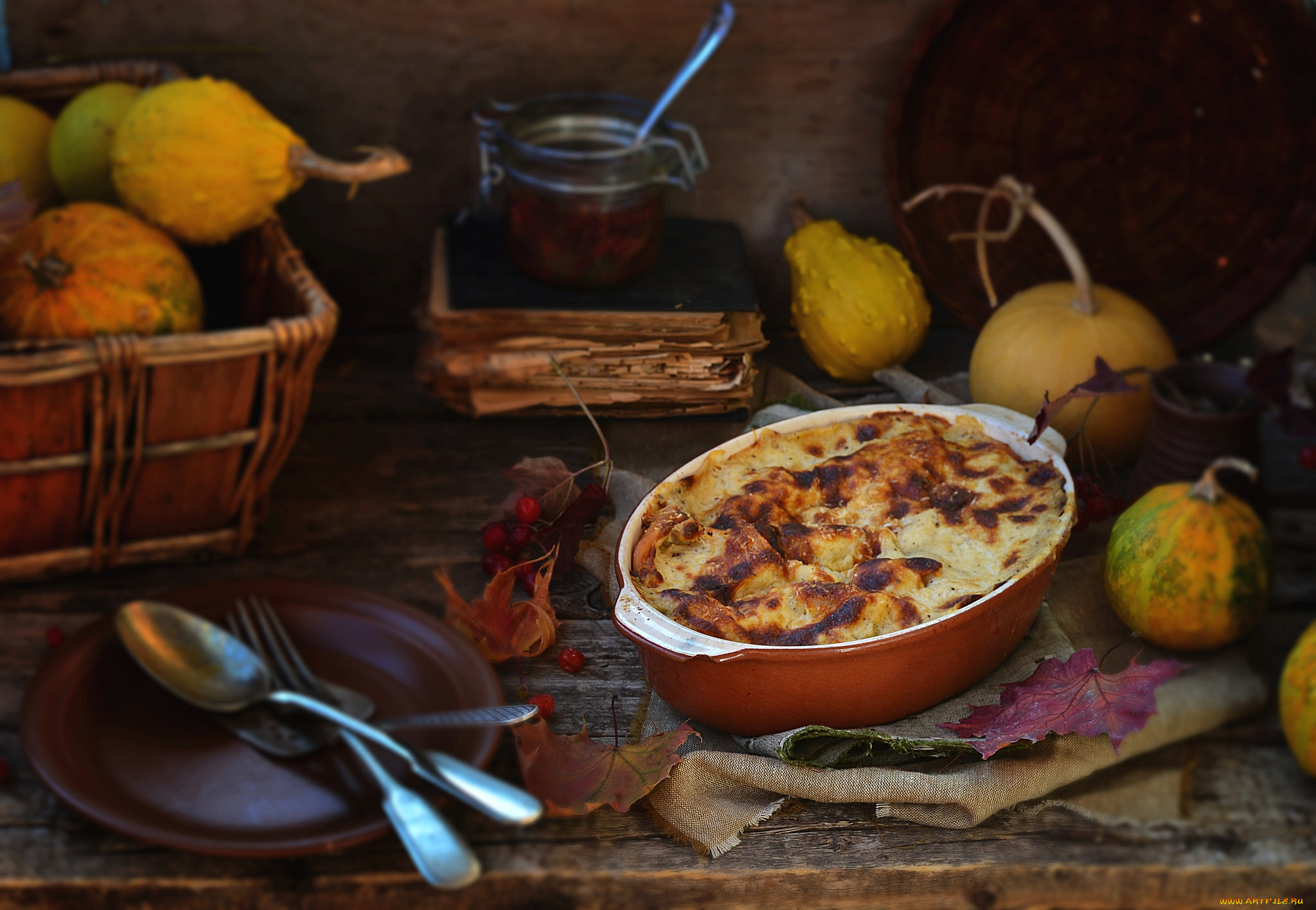 еда, вторые, блюда, запеканка