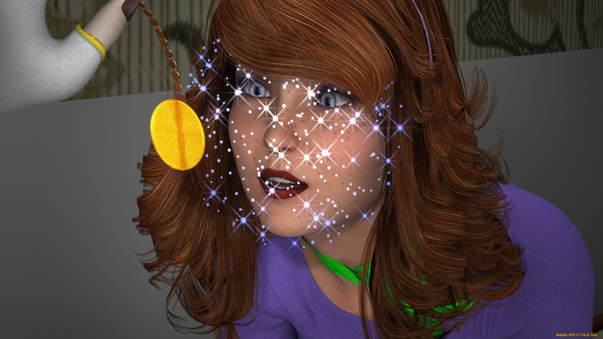 3д, графика, фантазия, , fantasy, магия, фон, взгляд, девушка