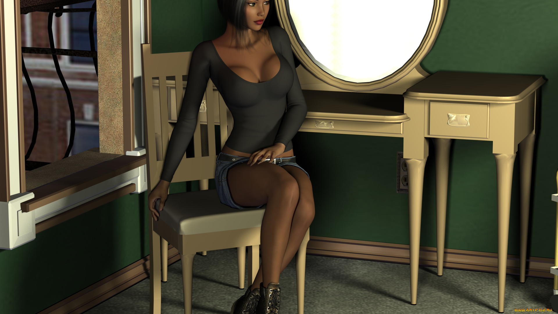 3д, графика, люди, , people, фон, девушка, взгляд