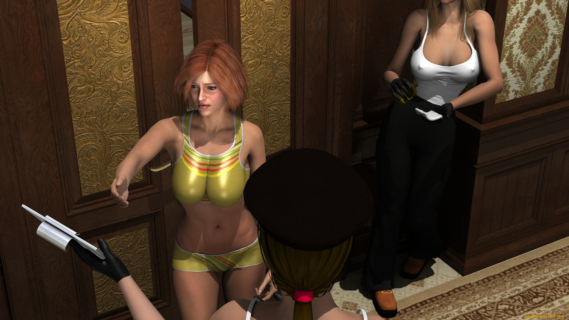 3д, графика, люди, , people, взгляд, девушки, фон