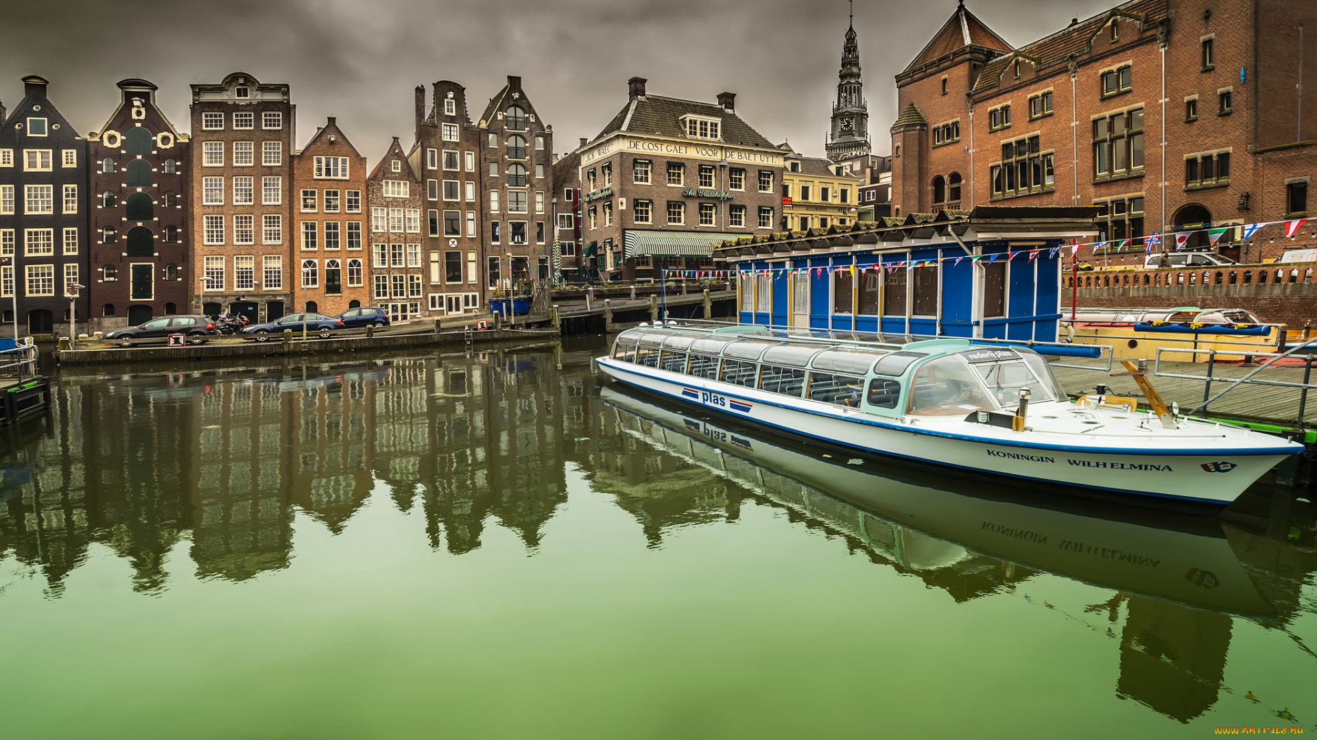 amsterdam, canal, корабли, теплоходы, судно, прогулочное