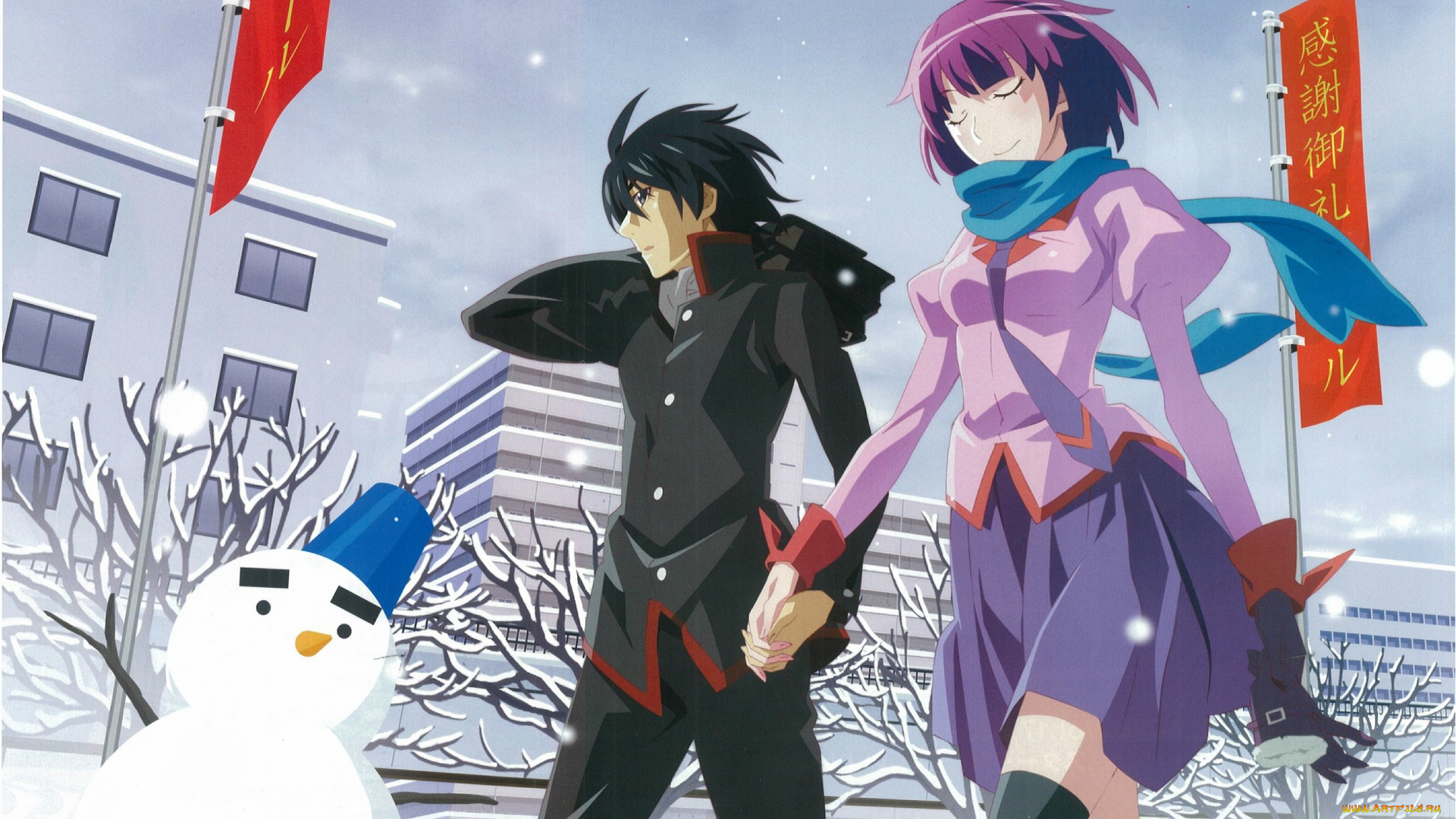 аниме, bakemonogatari, истории, чудовищ