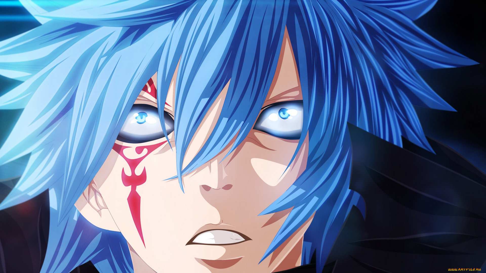 аниме, fairy, tail, волосы, фон, взгляд, мальчик, глаза