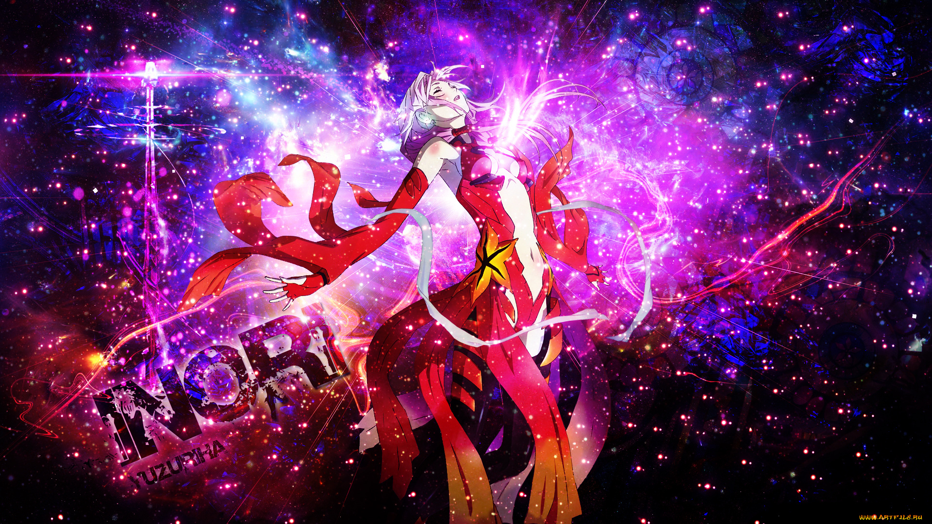 аниме, guilty, crown, корона, греха, инори, абстракция, арт, dinocojv, коллаж