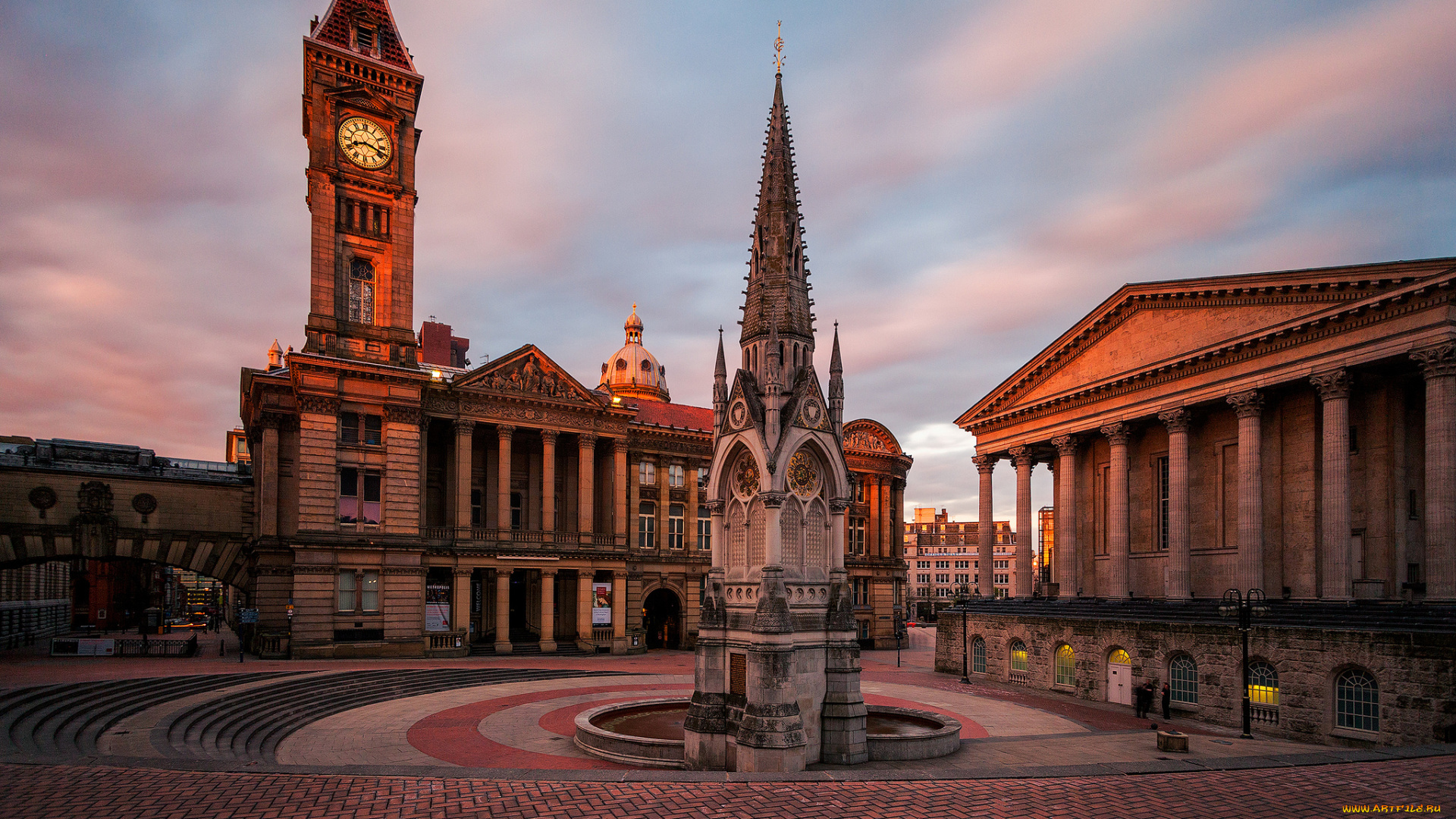 birmingham, -, big, brum, города, -, улицы, , площади, , набережные, площадь, шпиль, башня, дворец