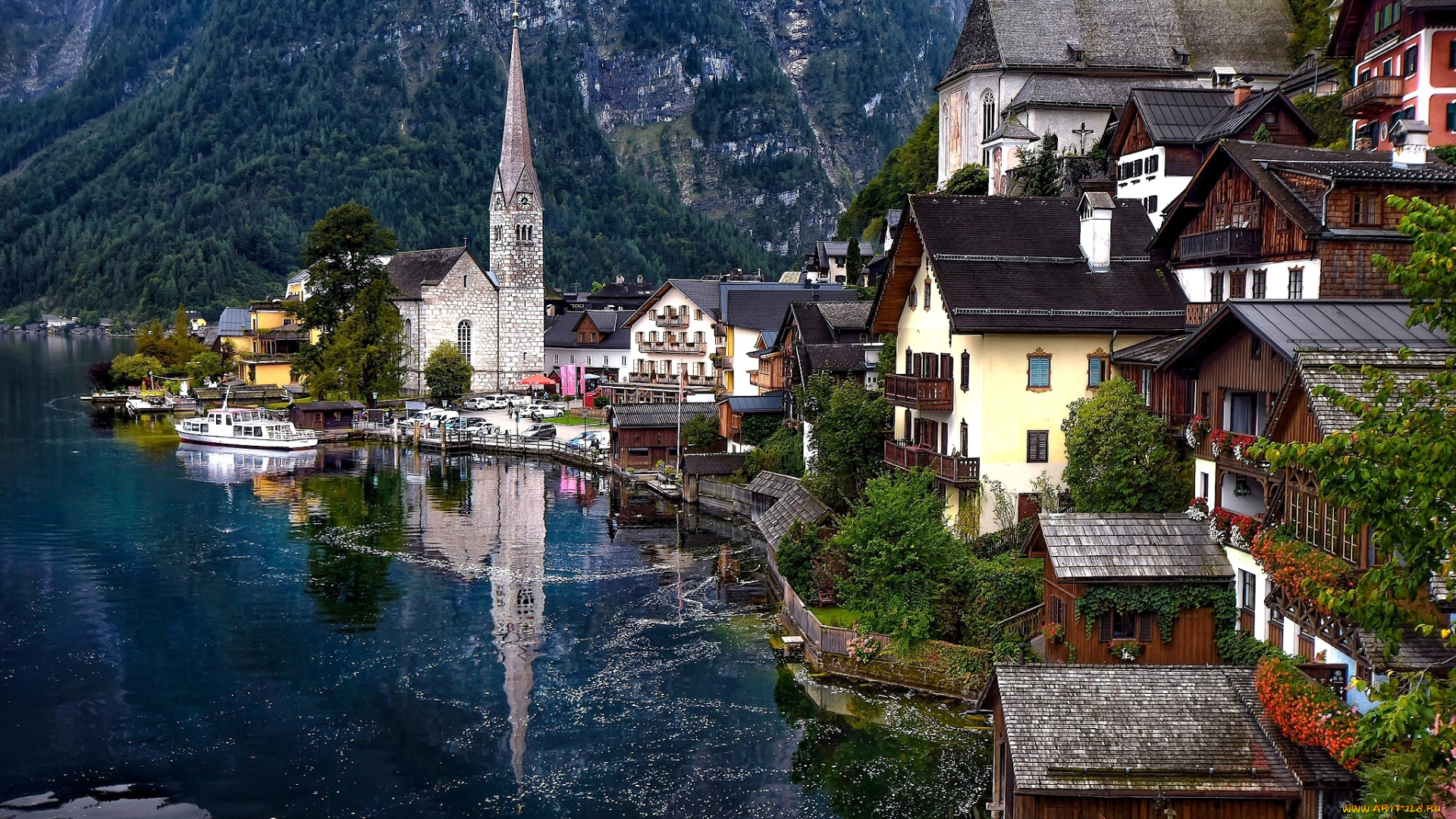 города, -, улицы, , площади, , набережные, hallstatt, austria, lake, alps, гальштат, австрия, гальштатское, озеро, альпы, горы, дома