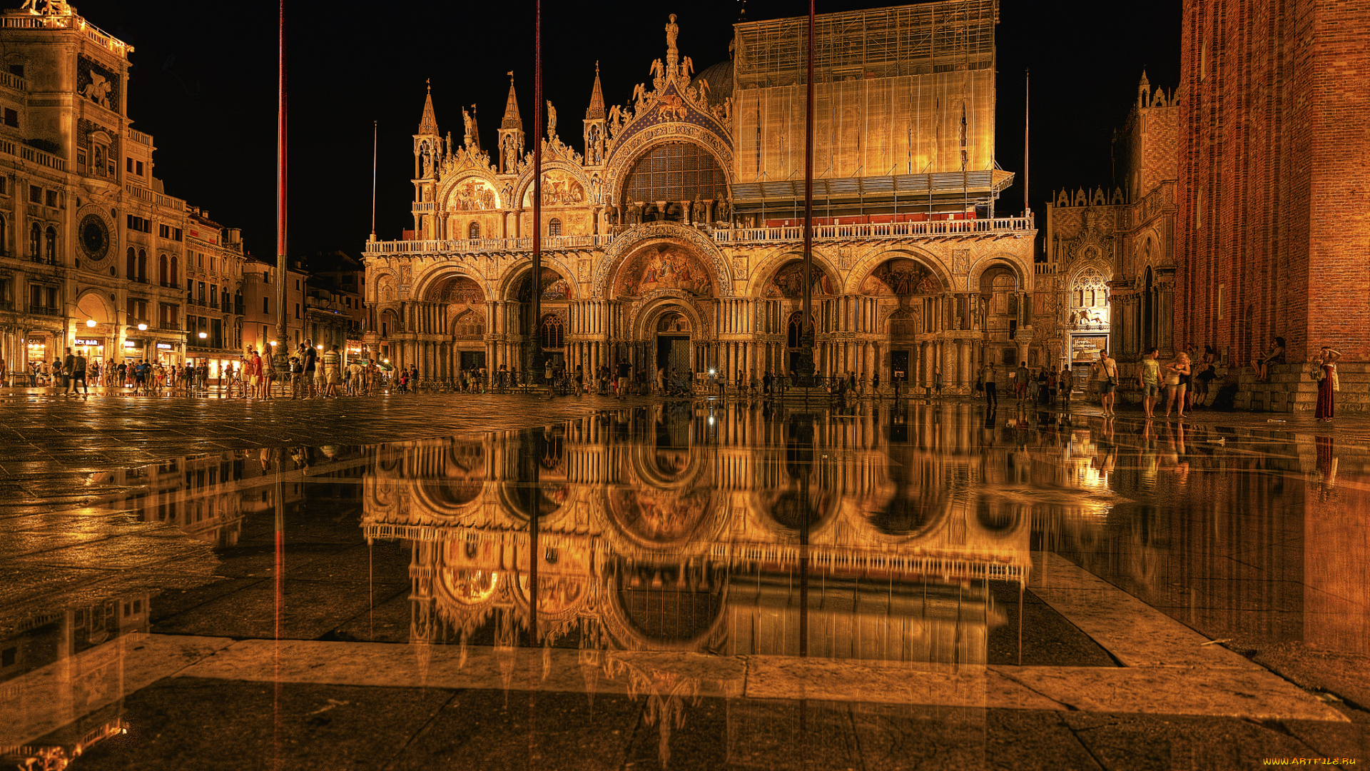 города, венеция, , италия, площадь, дворец