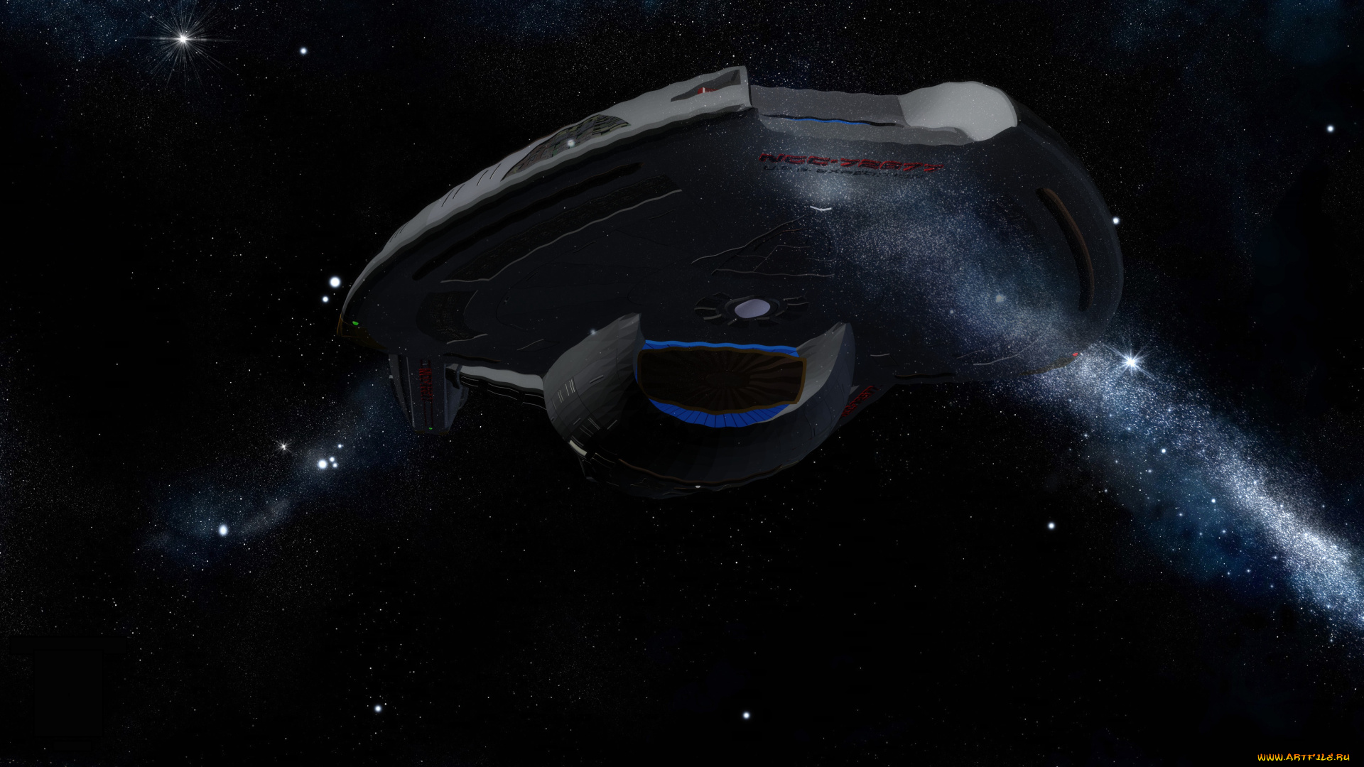 космос, арт, вселенная, полет, космический, корабль, звезды