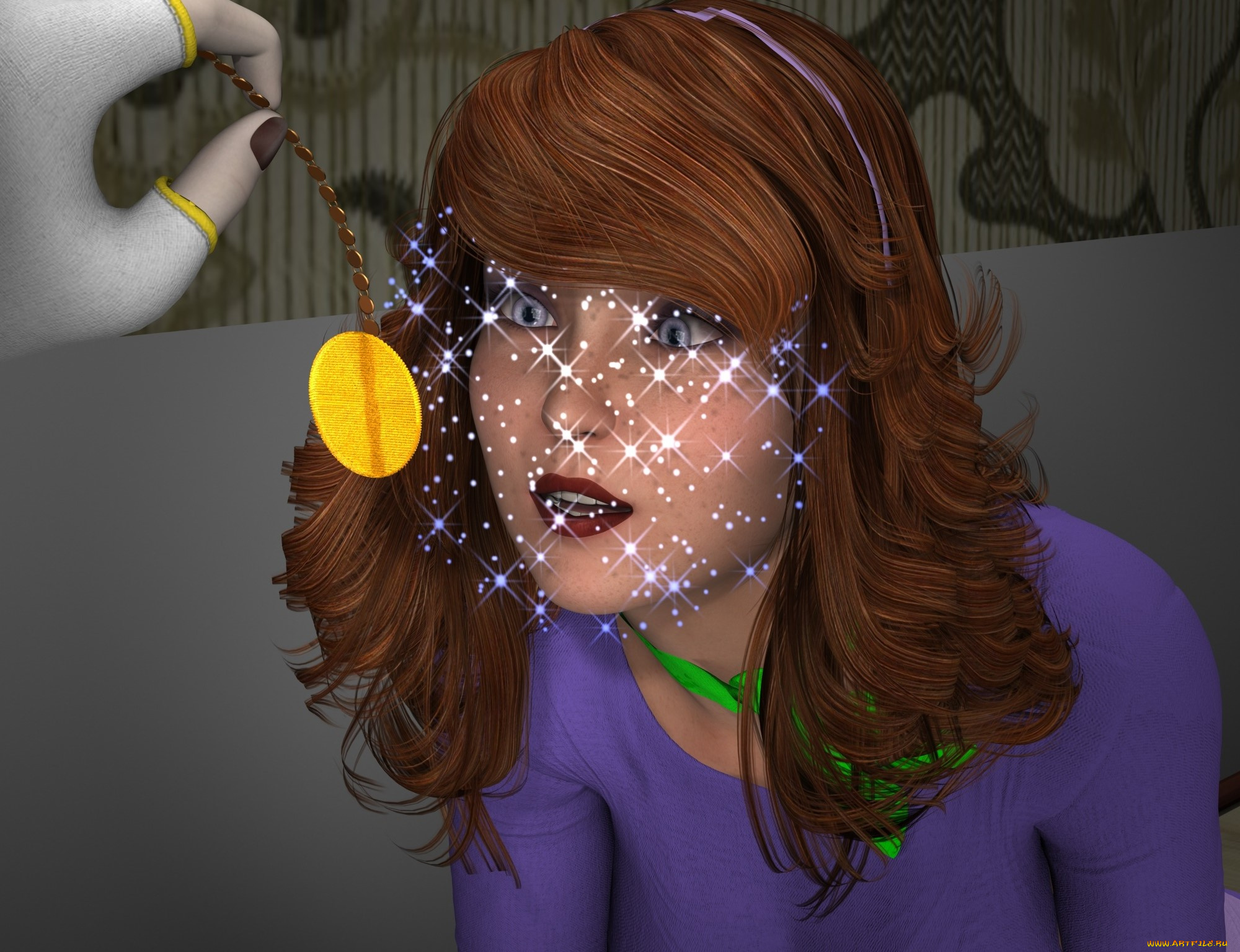 3д, графика, фантазия, , fantasy, магия, фон, взгляд, девушка