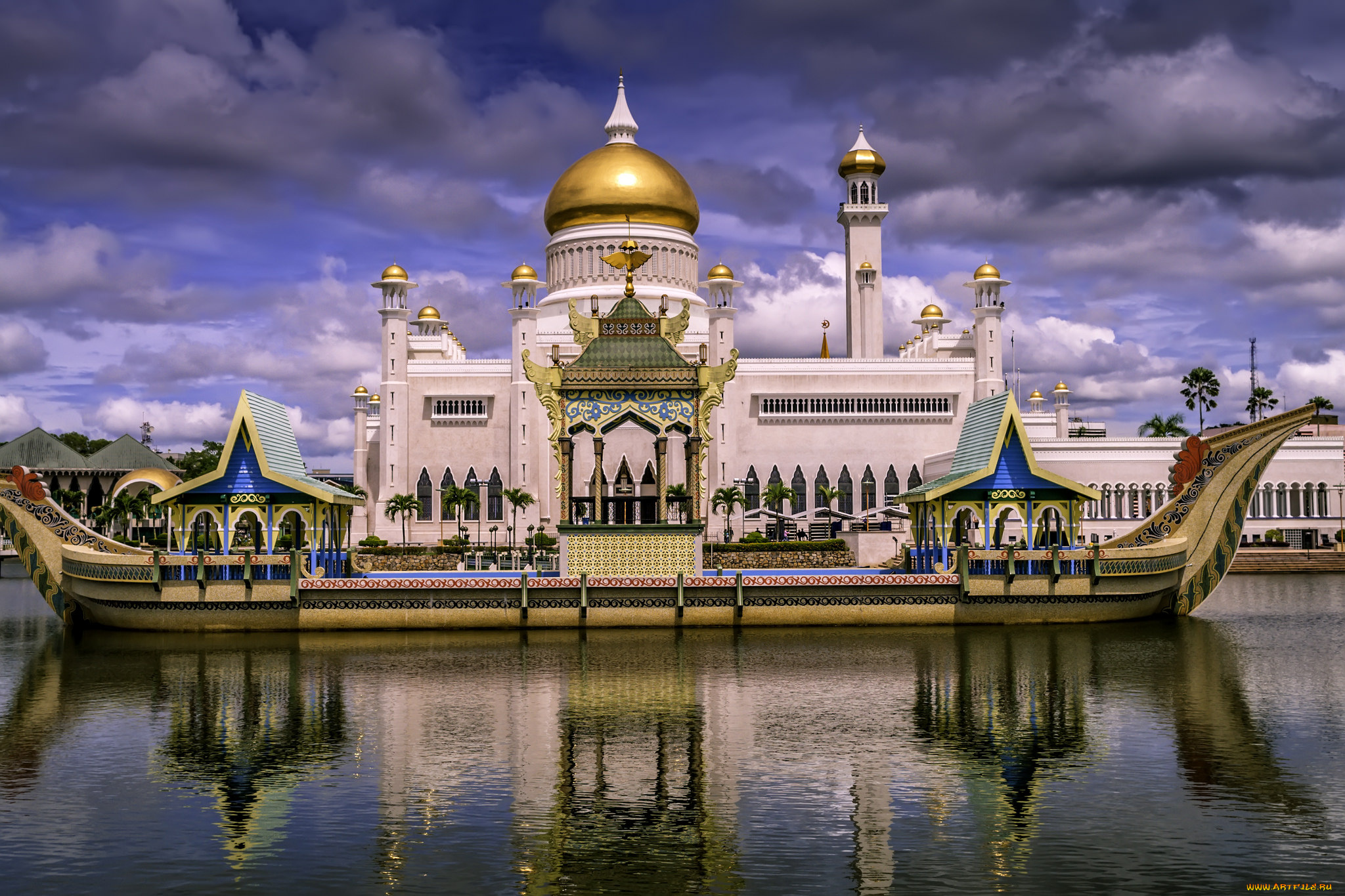 sultan, bolkiah, mahligai, barge, корабли, другое, мечеть, судно