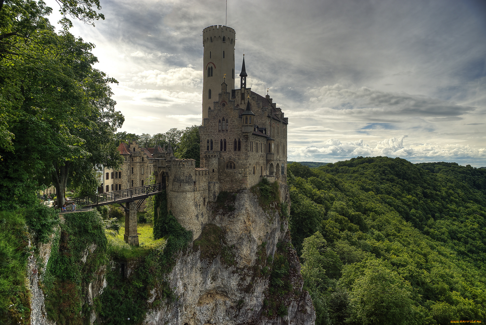 города, -, дворцы, , замки, , крепости, скала, леса, замок