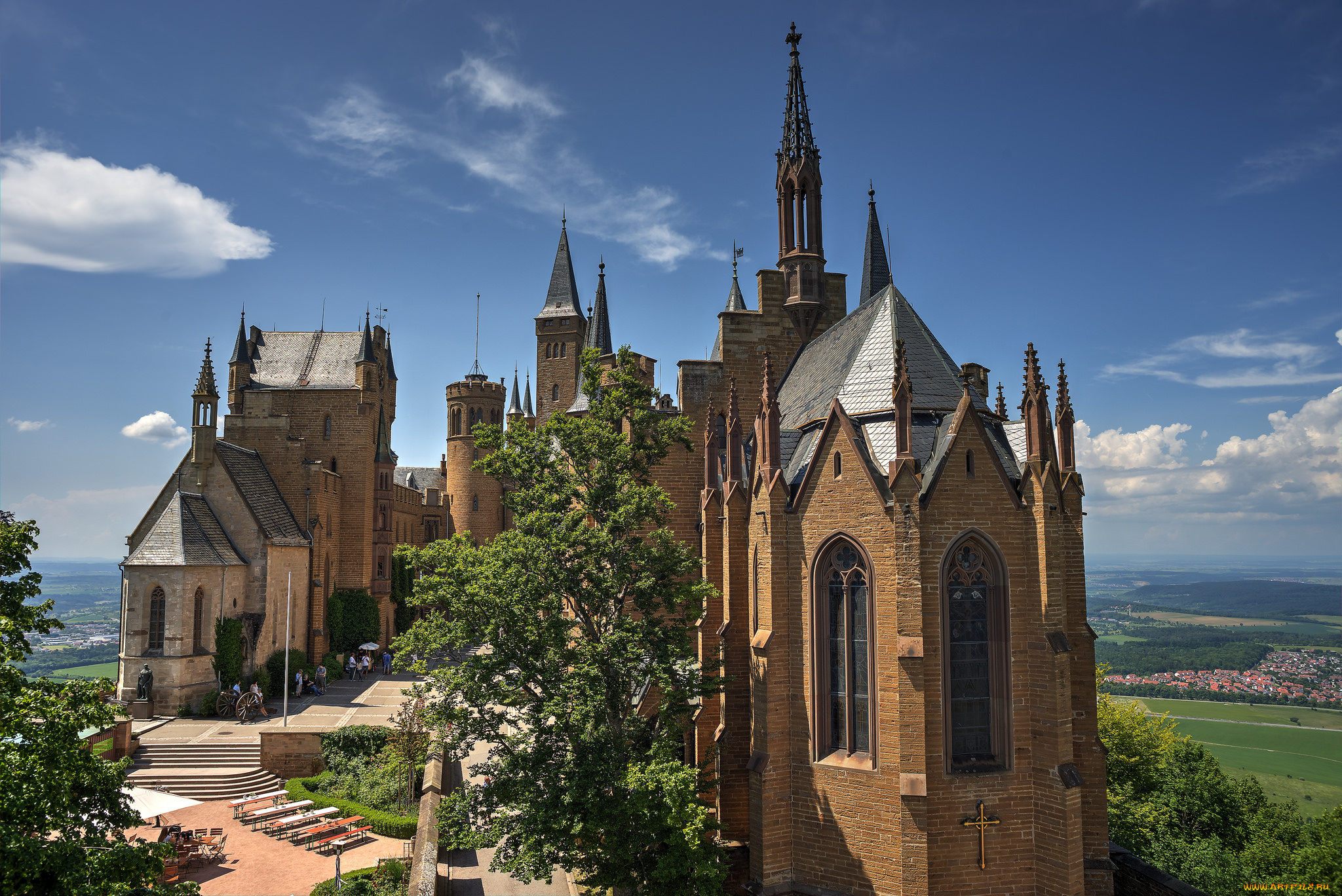 hohenzollern, castle, города, замки, германии, замок