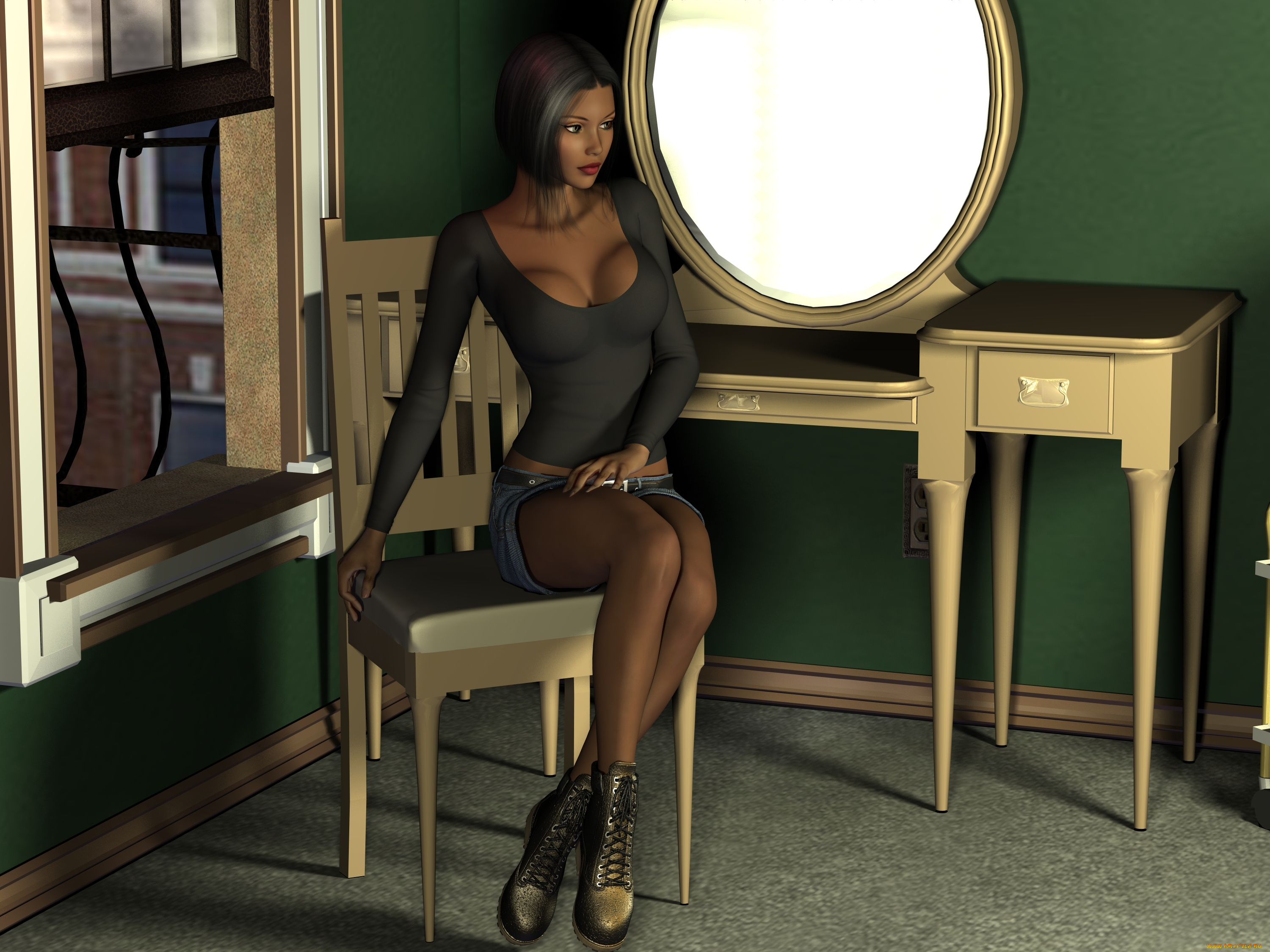 3д, графика, люди, , people, фон, девушка, взгляд