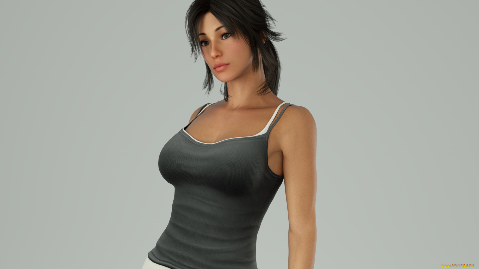 3д, графика, люди, , people, девушка, взгляд, фон