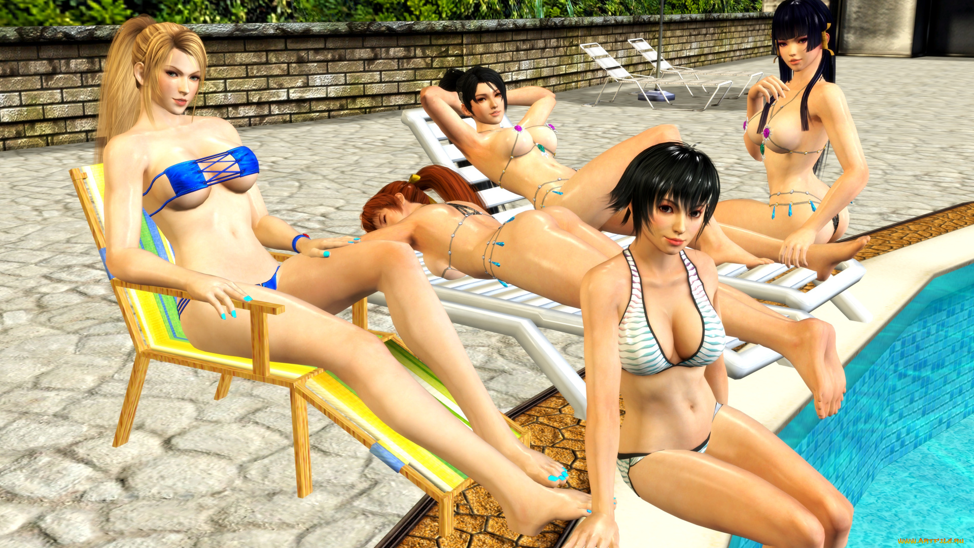 3д, графика, люди, , people, фон, девушки, взгляд