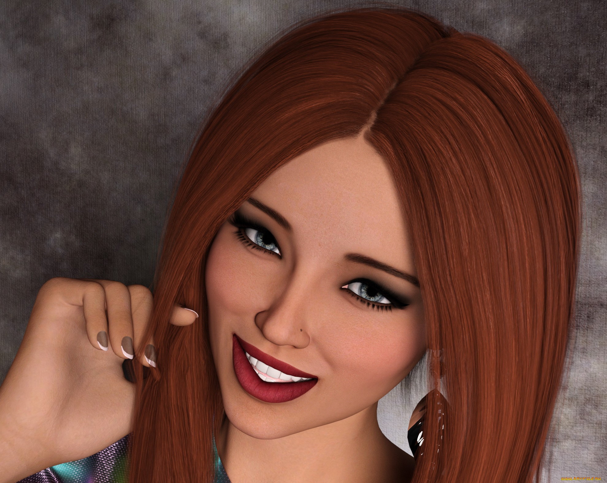 3д, графика, портрет, , portraits, девушка, взгляд, фон