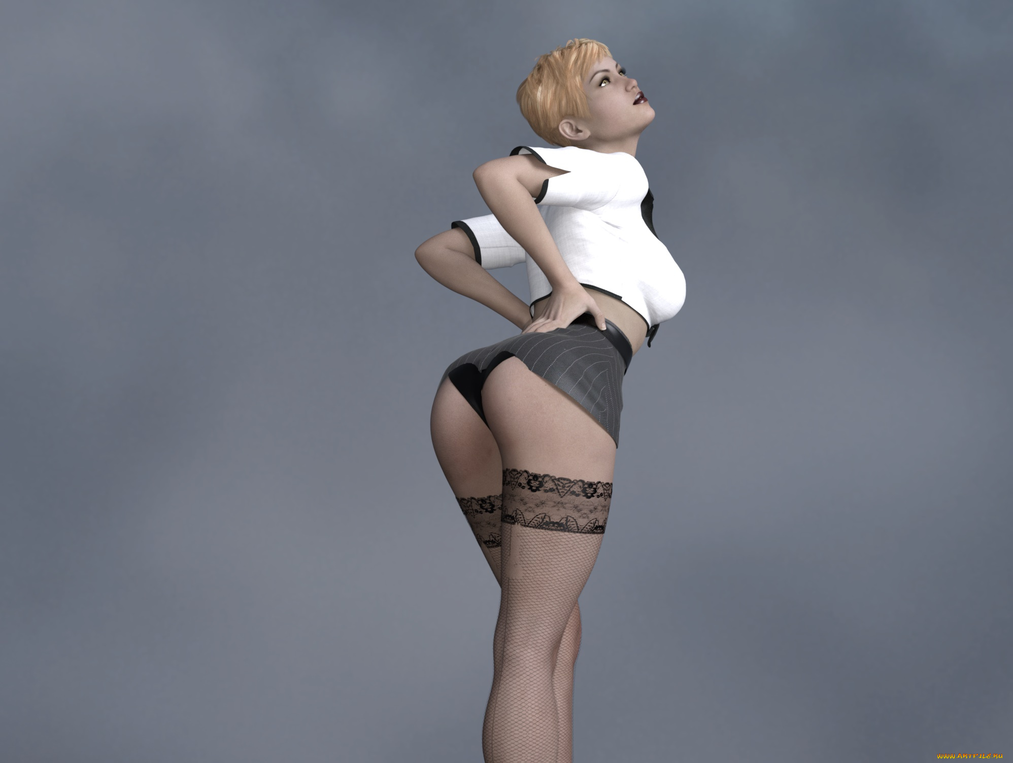 3д, графика, люди, , people, девушка, взгляд, фон