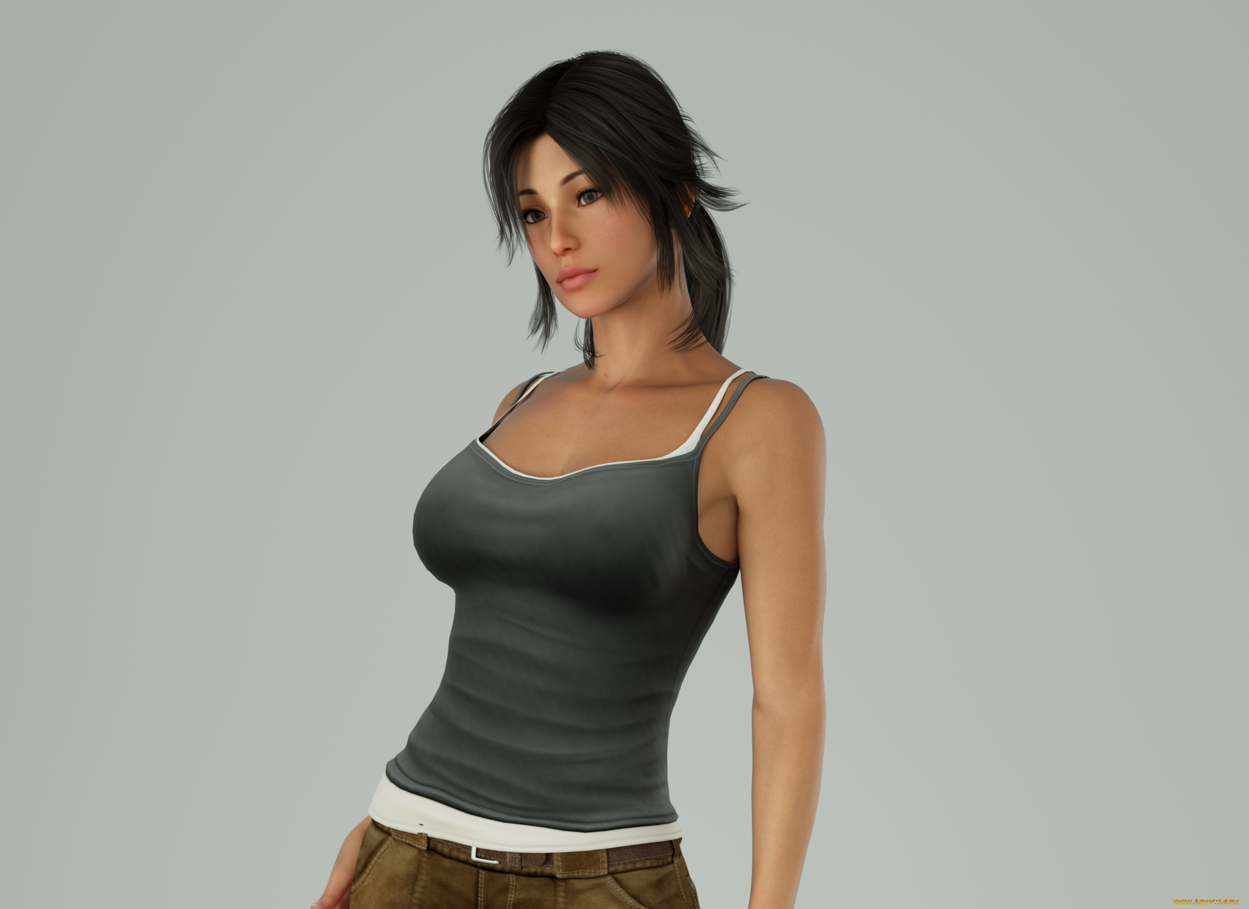 3д, графика, люди, , people, девушка, взгляд, фон