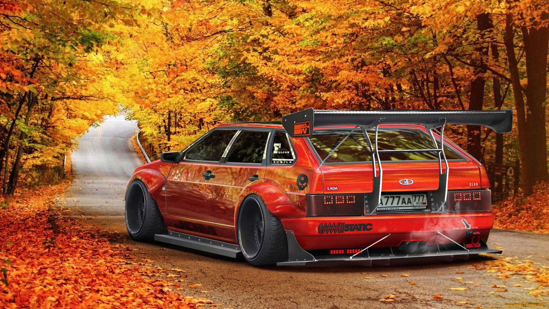 автомобили, виртуальный, тюнинг, ваз, 2109