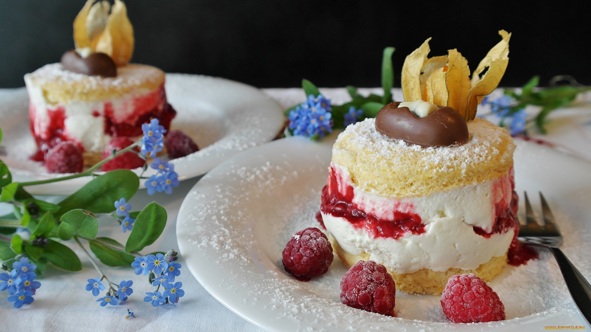 еда, пирожные, , кексы, , печенье, мусс, малина, физалис