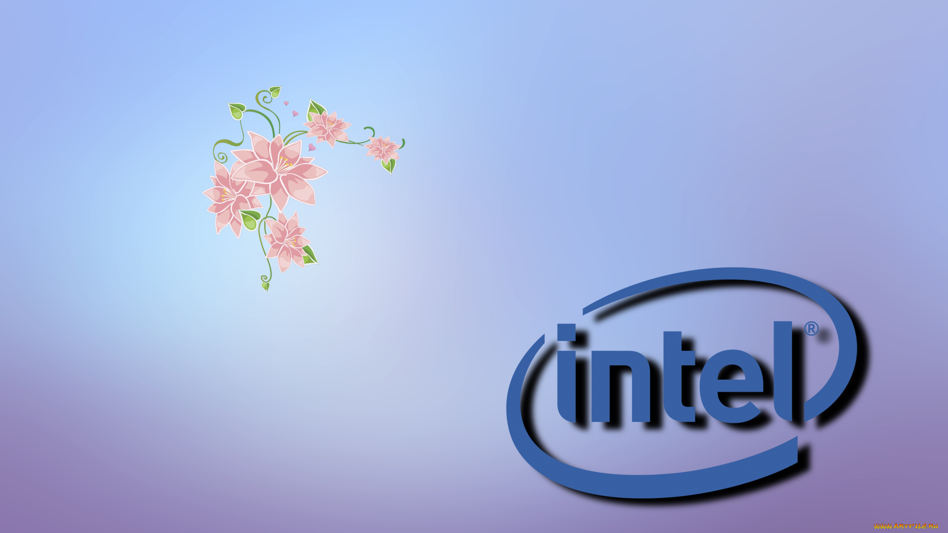 компьютеры, intel, фон, логотип