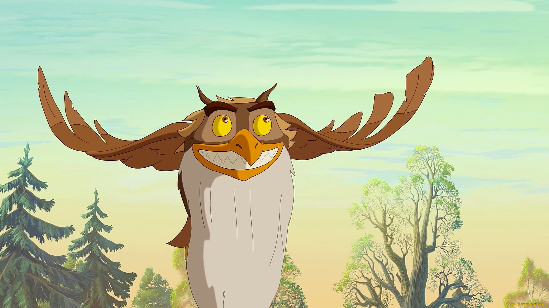 мультфильмы, иван, царевич, и, серый, волк, 2, филин, эмоции, борода, птица, полет