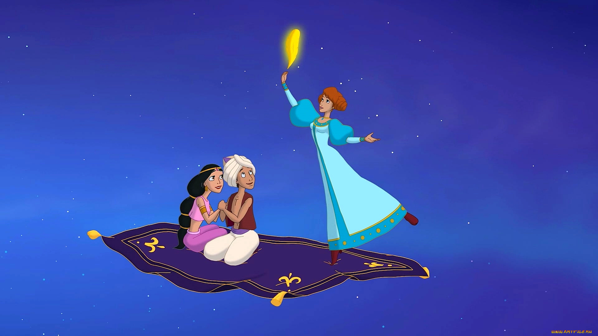 мультфильмы, иван, царевич, и, серый, волк, 2, ковер-самолет, перо, девушка, алладин, парень