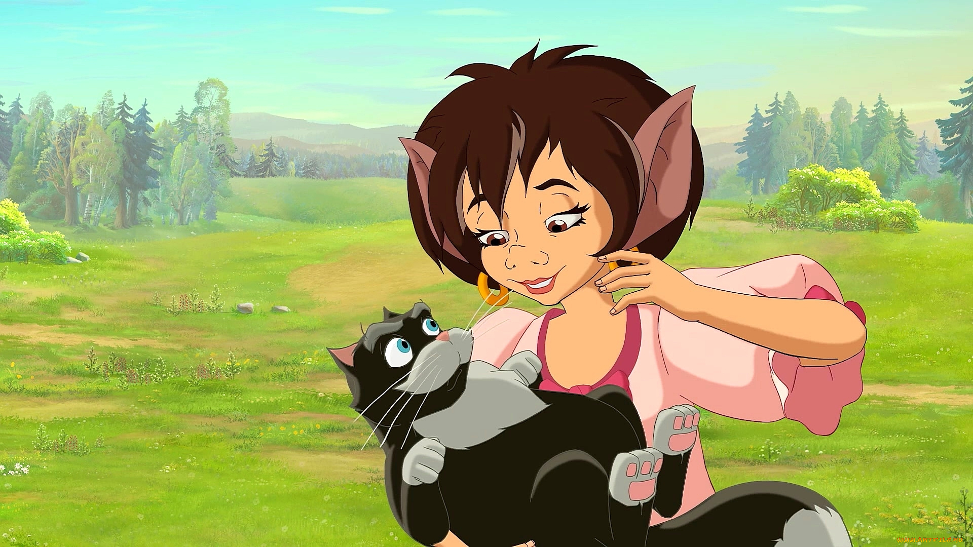 мультфильмы, иван, царевич, и, серый, волк, 2, кот, существо