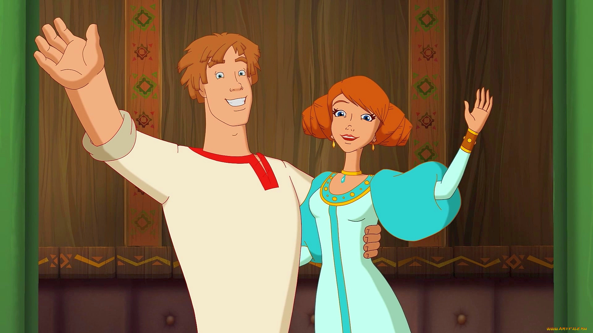 мультфильмы, иван, царевич, и, серый, волк, 2, парень, девушка