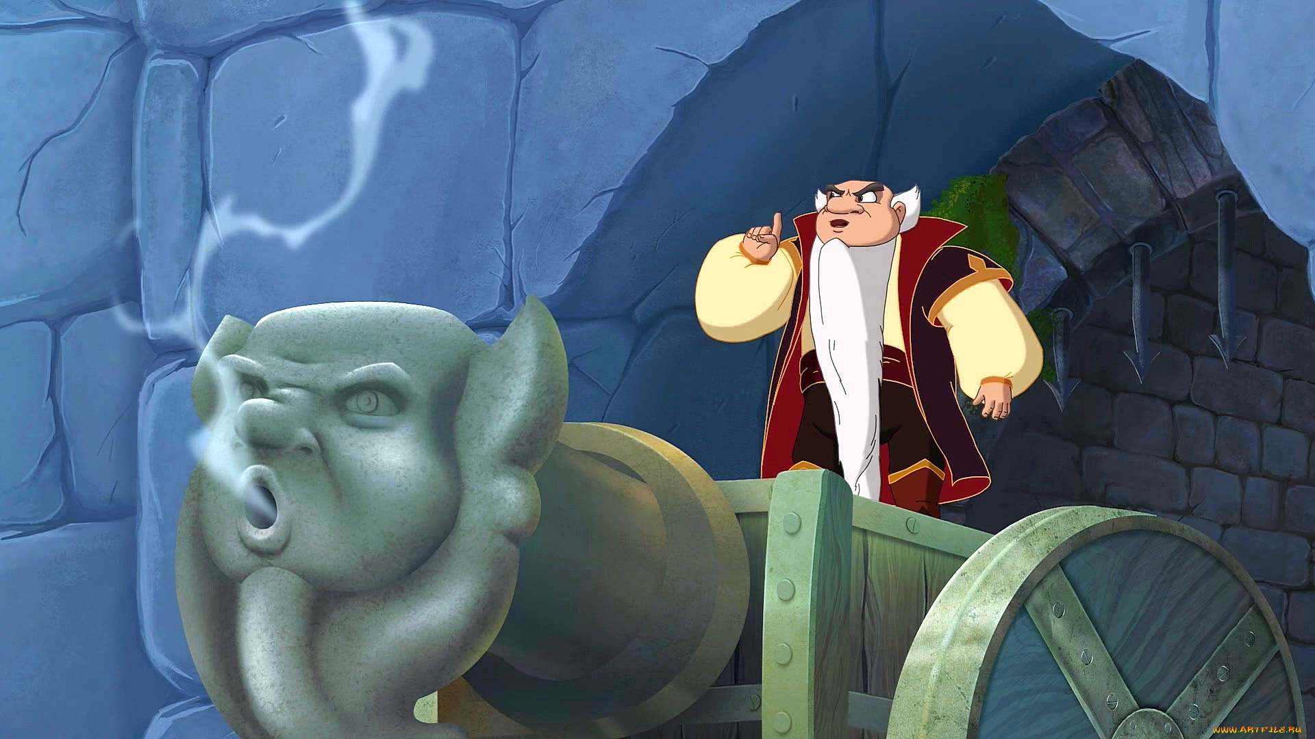 мультфильмы, иван, царевич, и, серый, волк, 2, пушка, борода, мужчина