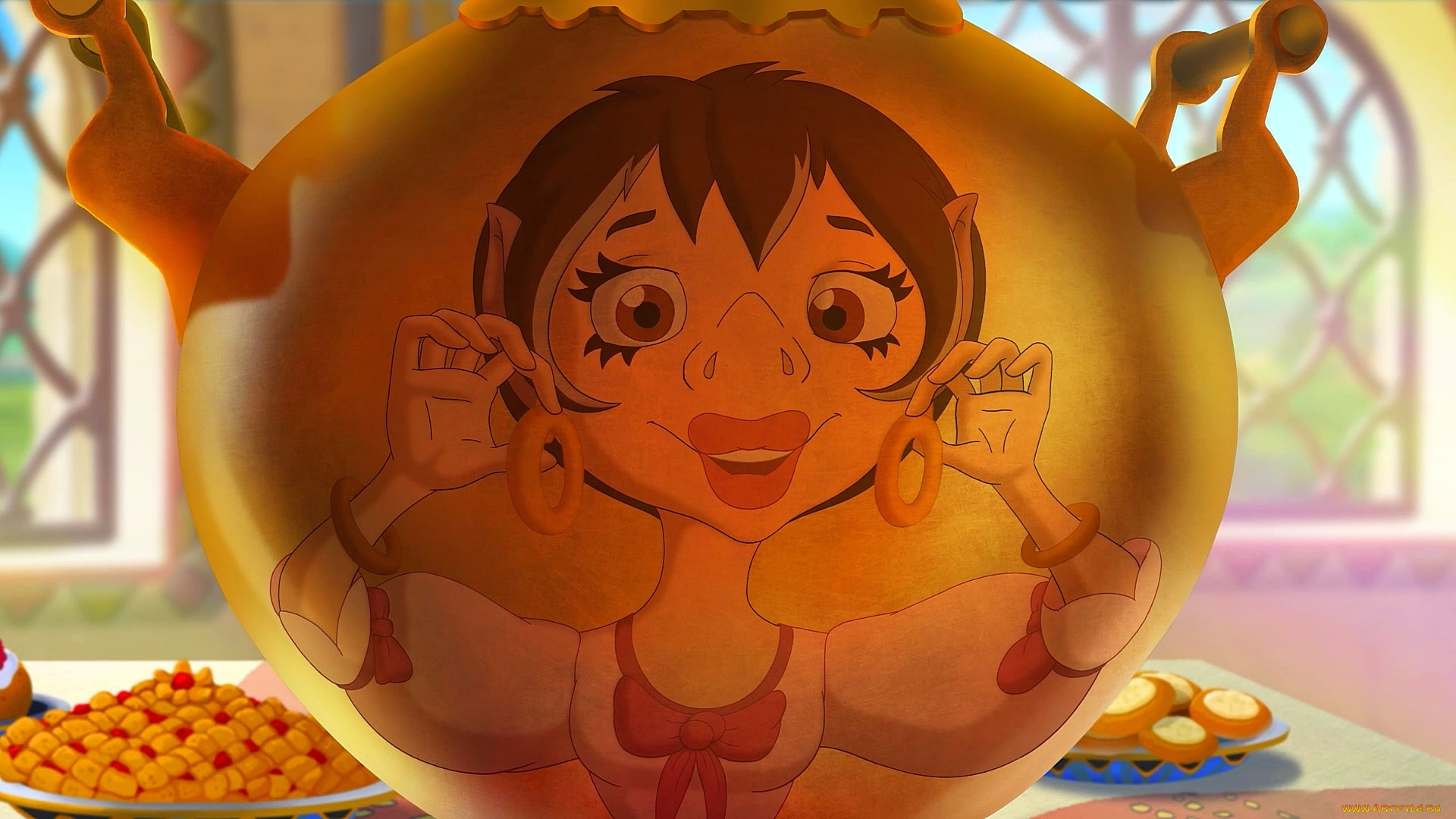 мультфильмы, иван, царевич, и, серый, волк, 2, самовар, отражение, лицо, сдоба