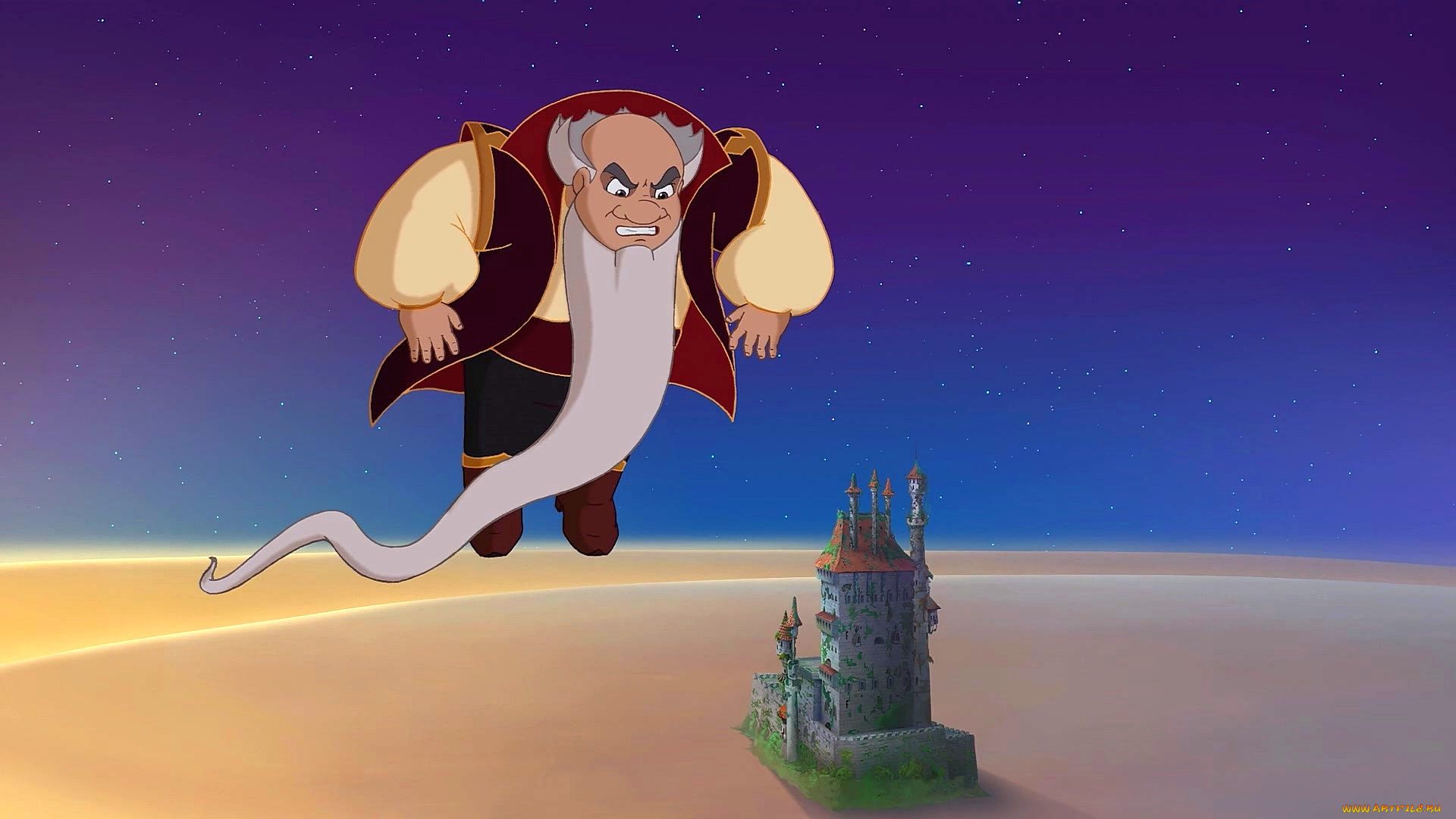 мультфильмы, иван, царевич, и, серый, волк, 2, замок, небо, полет, борода, мужчина