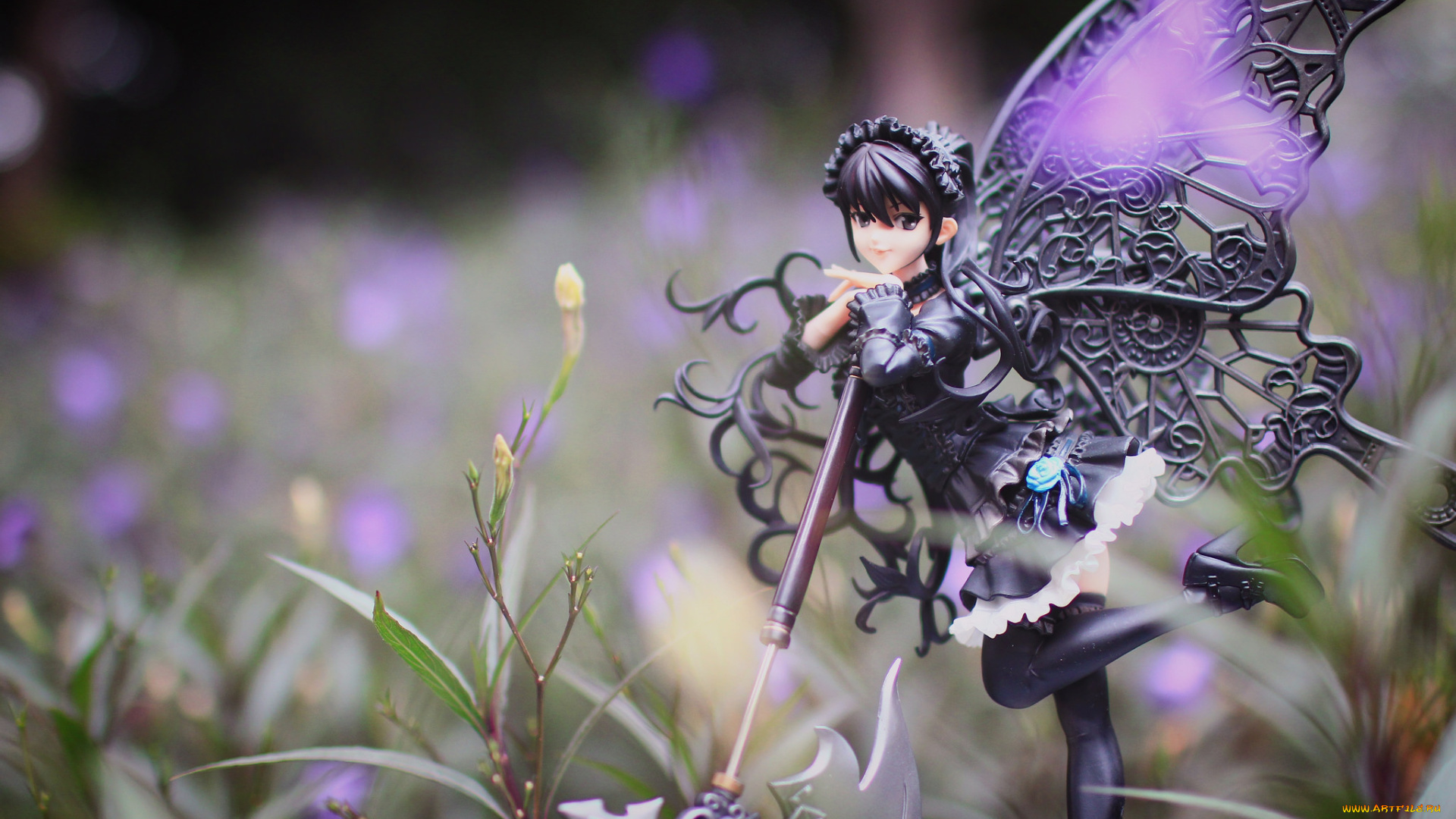 разное, игрушки, трава, фея, игрушка