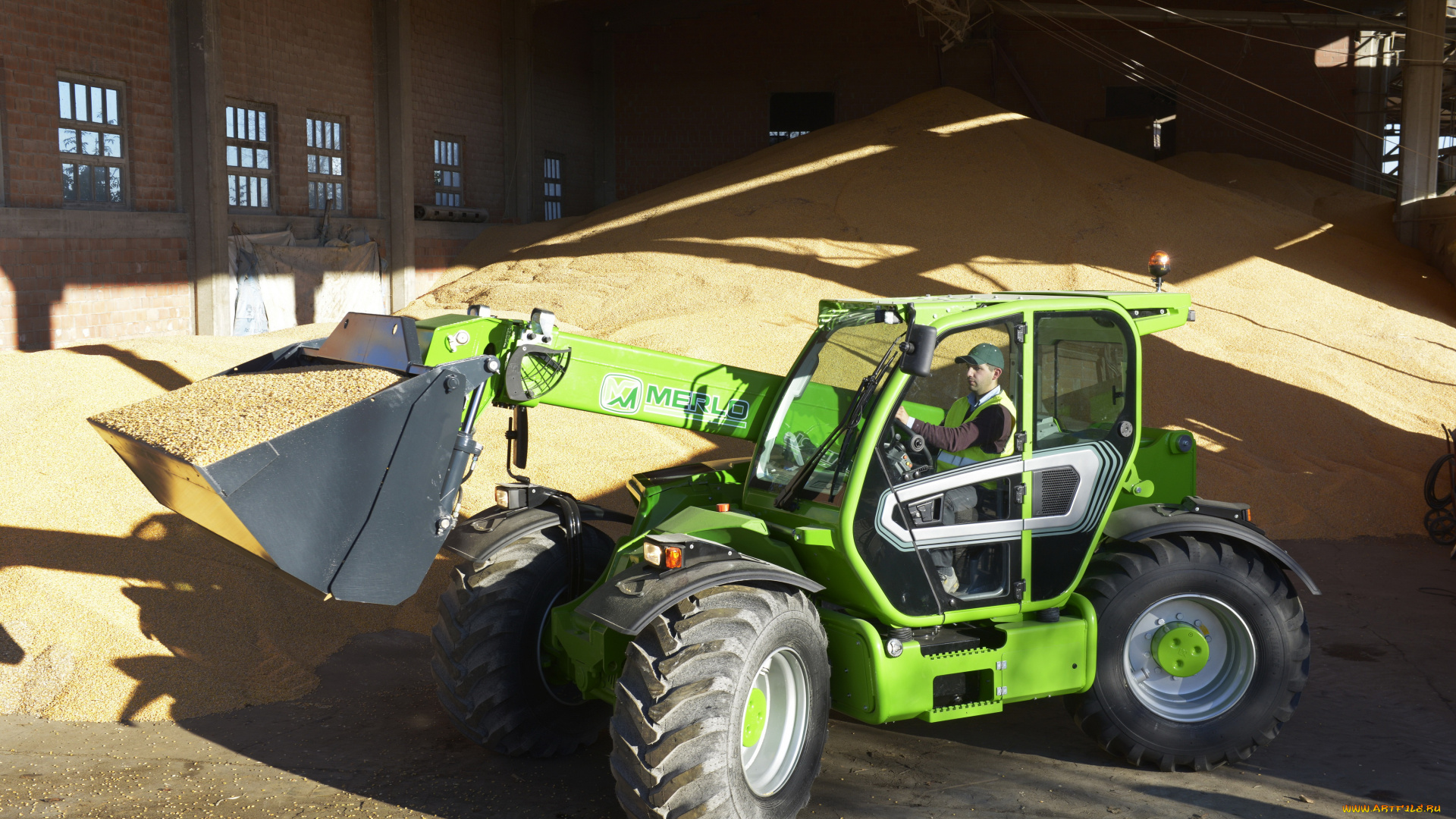 техника, фронтальные, погрузчики, merlo