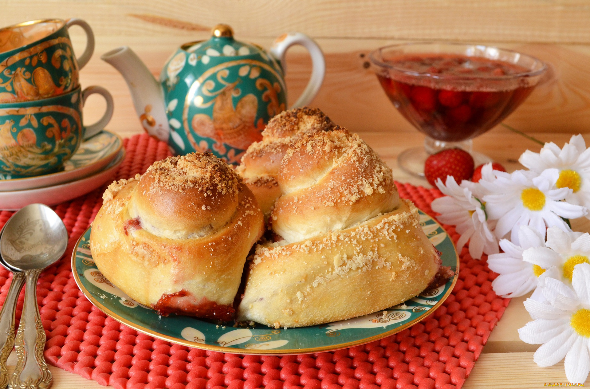 еда, хлеб, , выпечка, варенье, выпечка, булочки, чашки