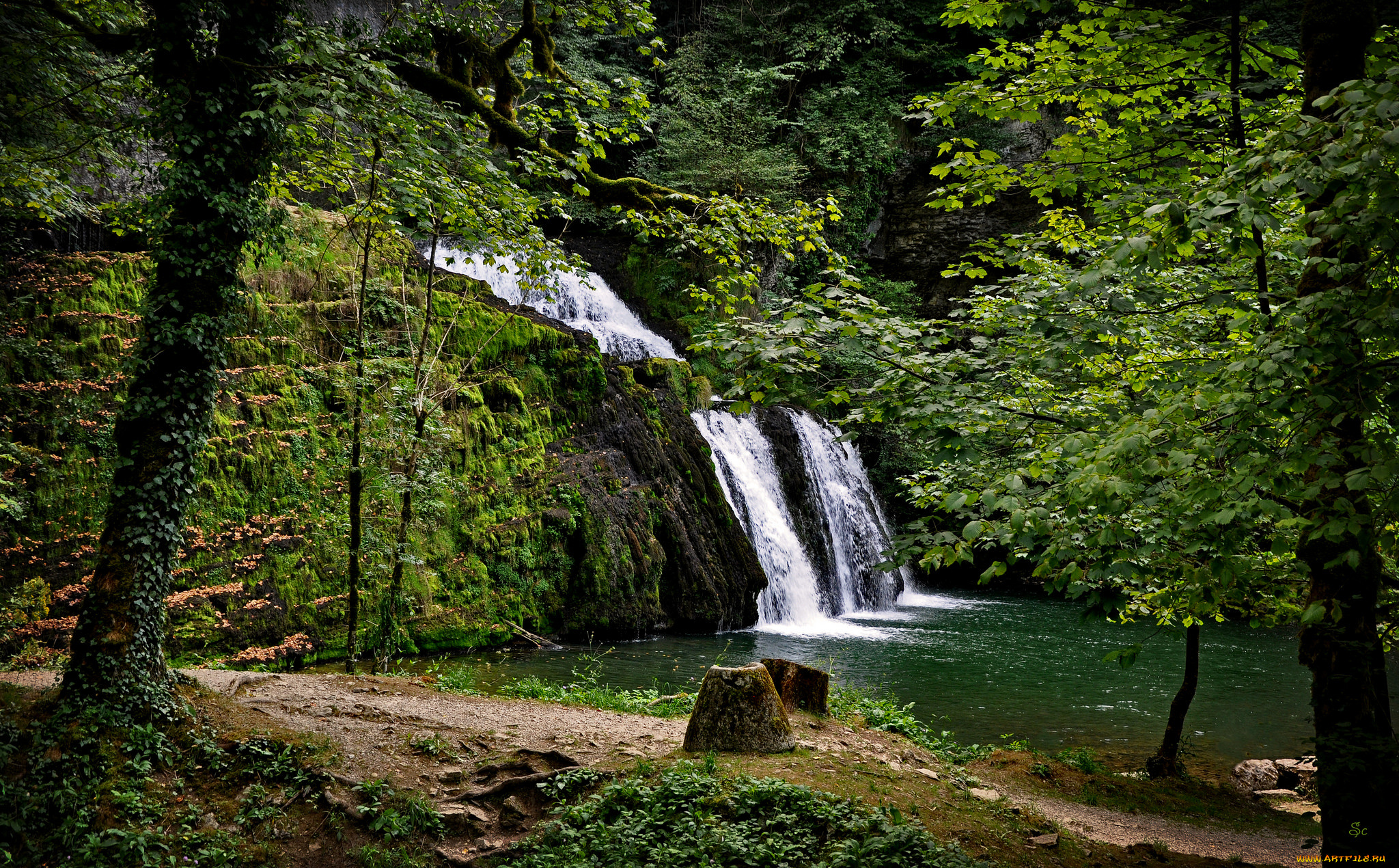 природа, водопады, простор