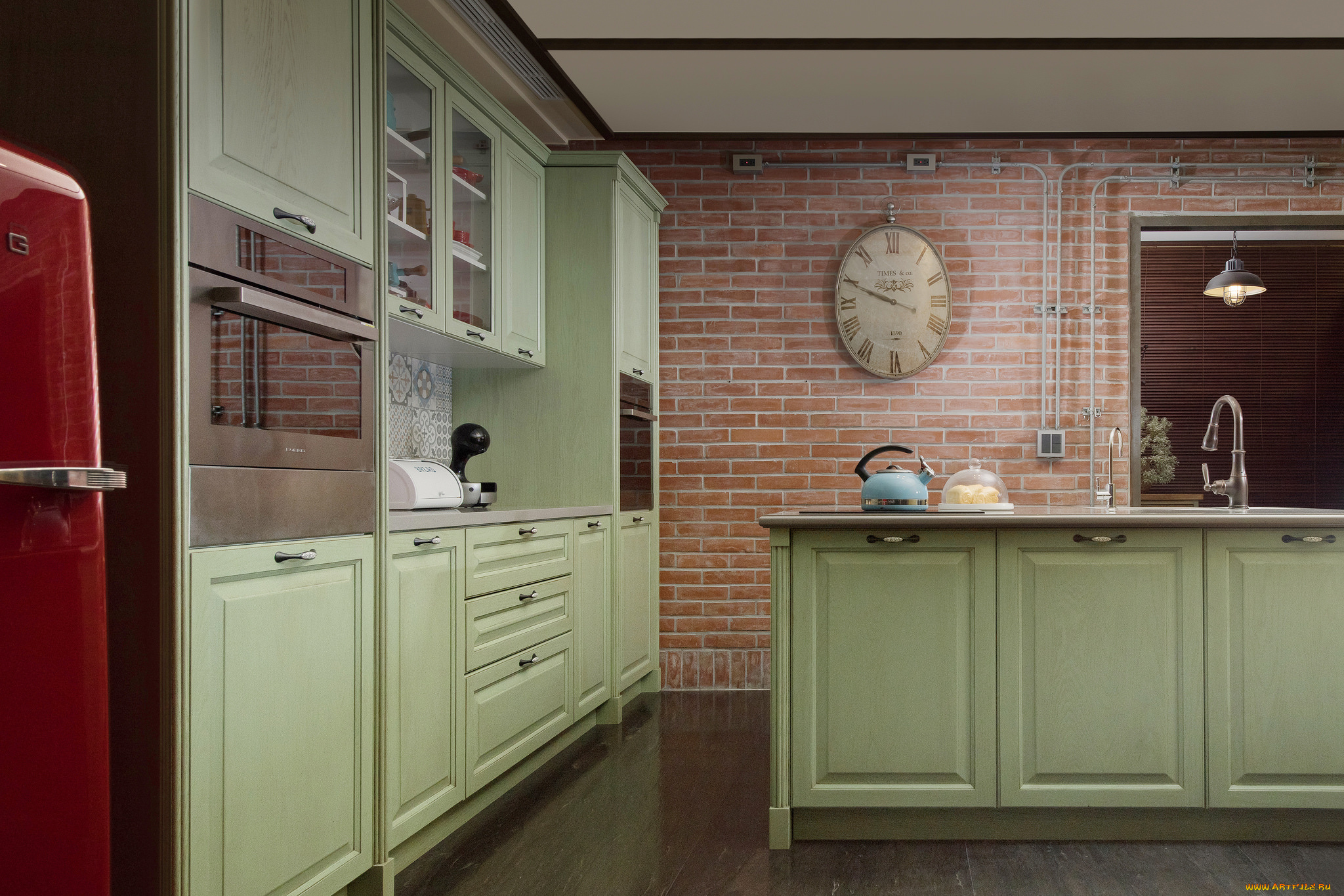 интерьер, кухня, стулья, стол, стиль