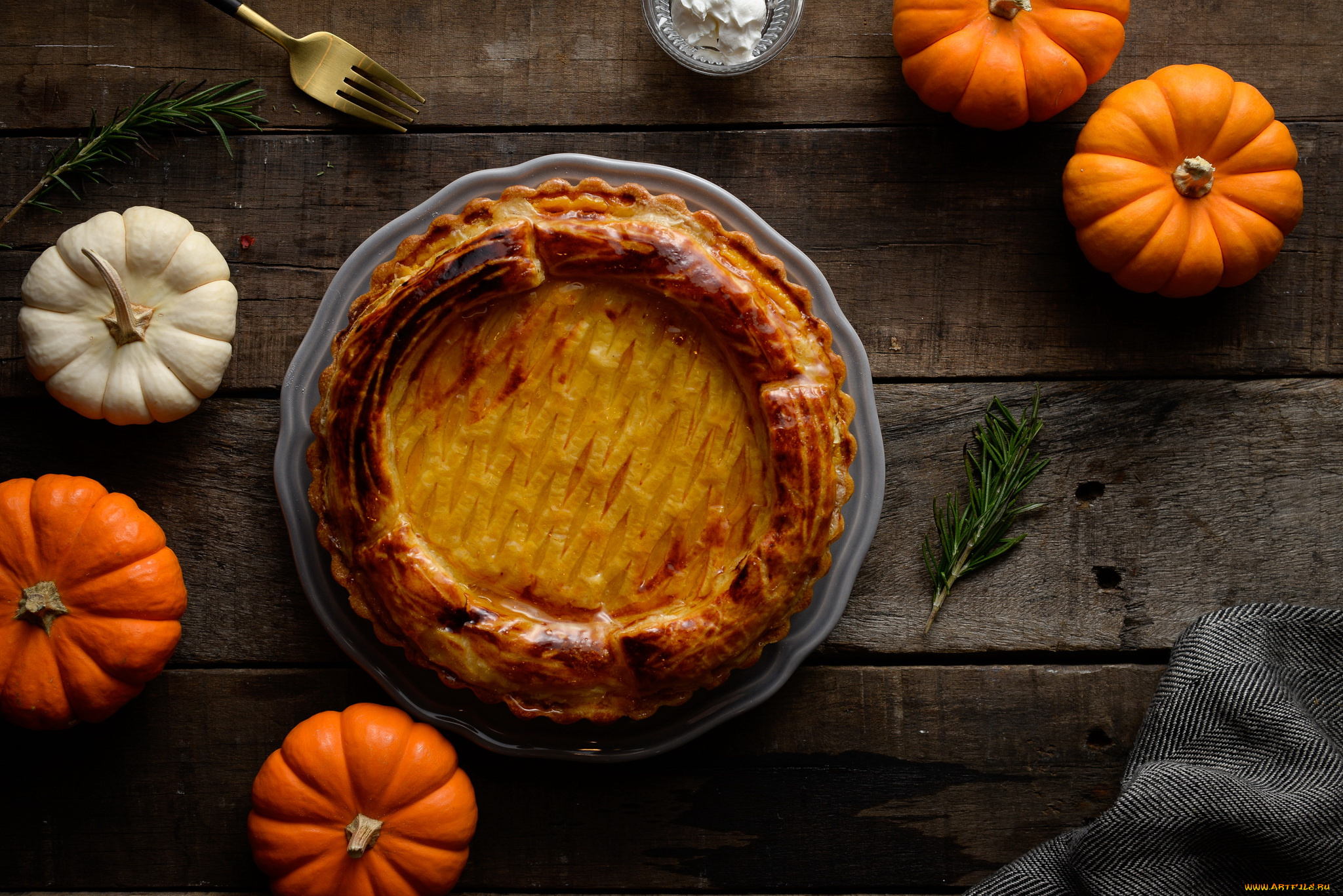 еда, пироги, выпечка, тыква, пирог