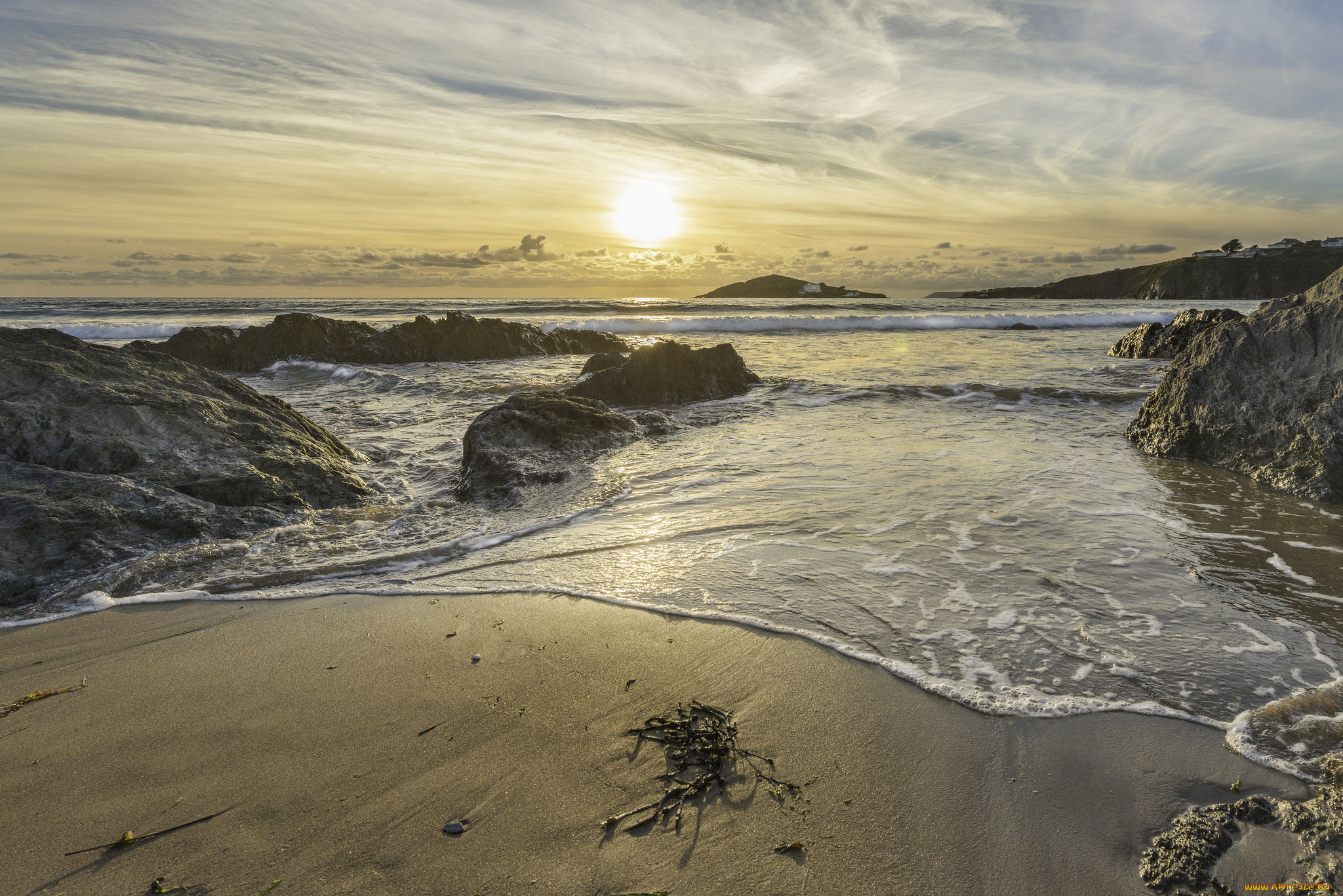 природа, побережье, простор