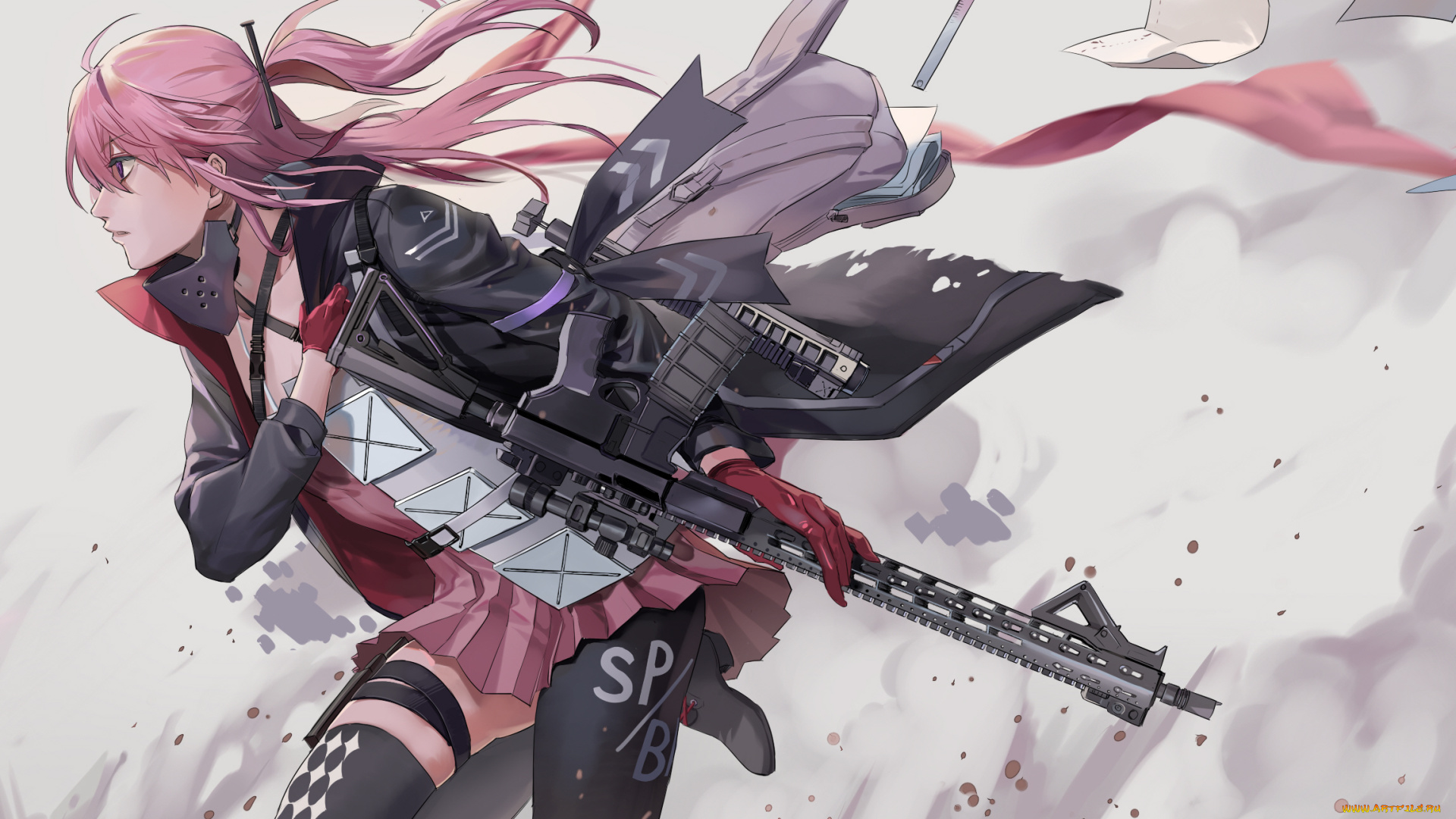 аниме, girls, frontline, гитара, девушка