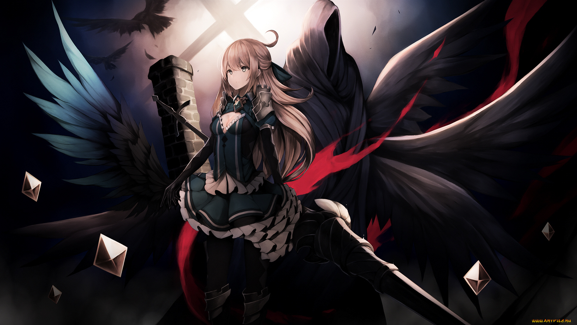 аниме, оружие, , техника, , технологии, девушка