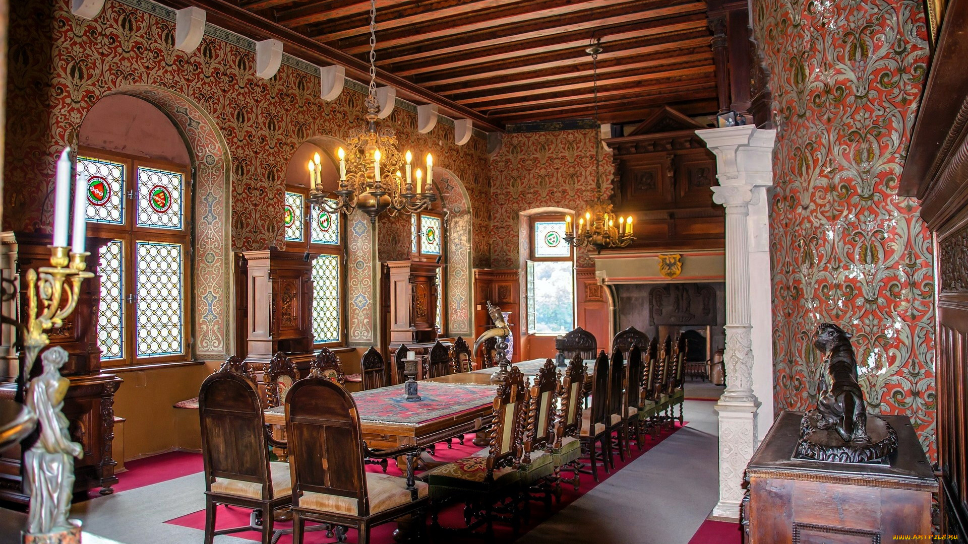 интерьер, дворцы, , музеи, столовая