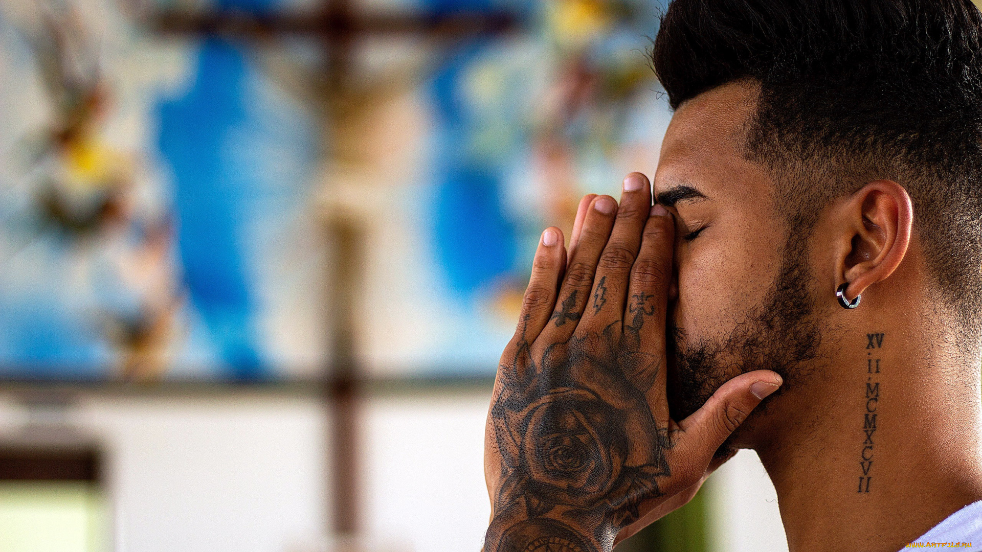 мужчины, -, unsort, тату, молитва