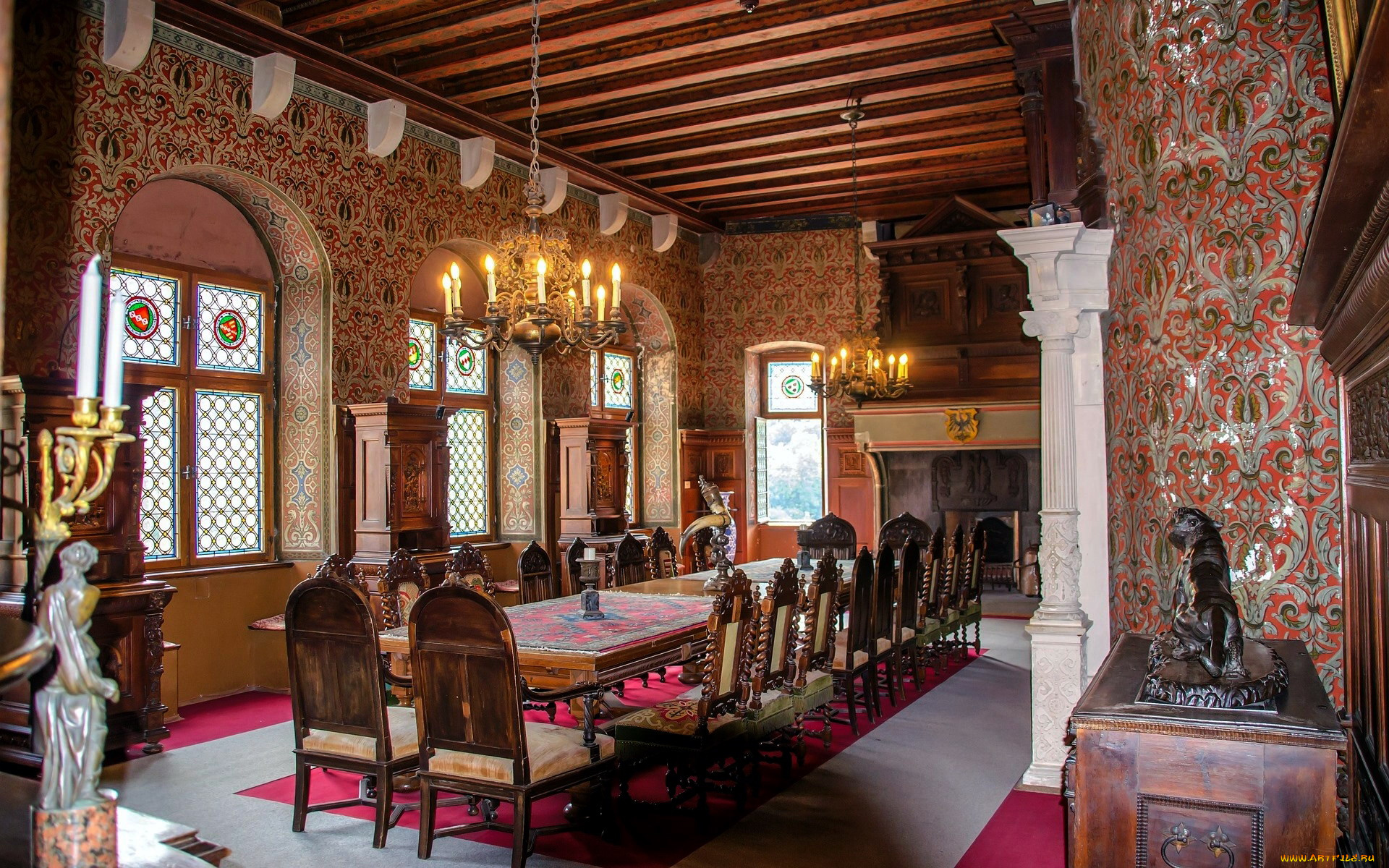 интерьер, дворцы, , музеи, столовая