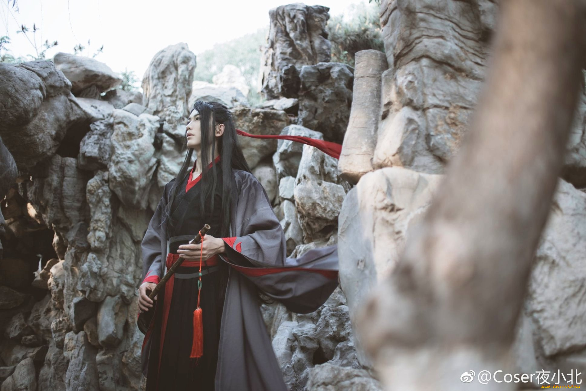 разное, cosplay, , косплей, кимоно, горы, костюм, парень, флейта