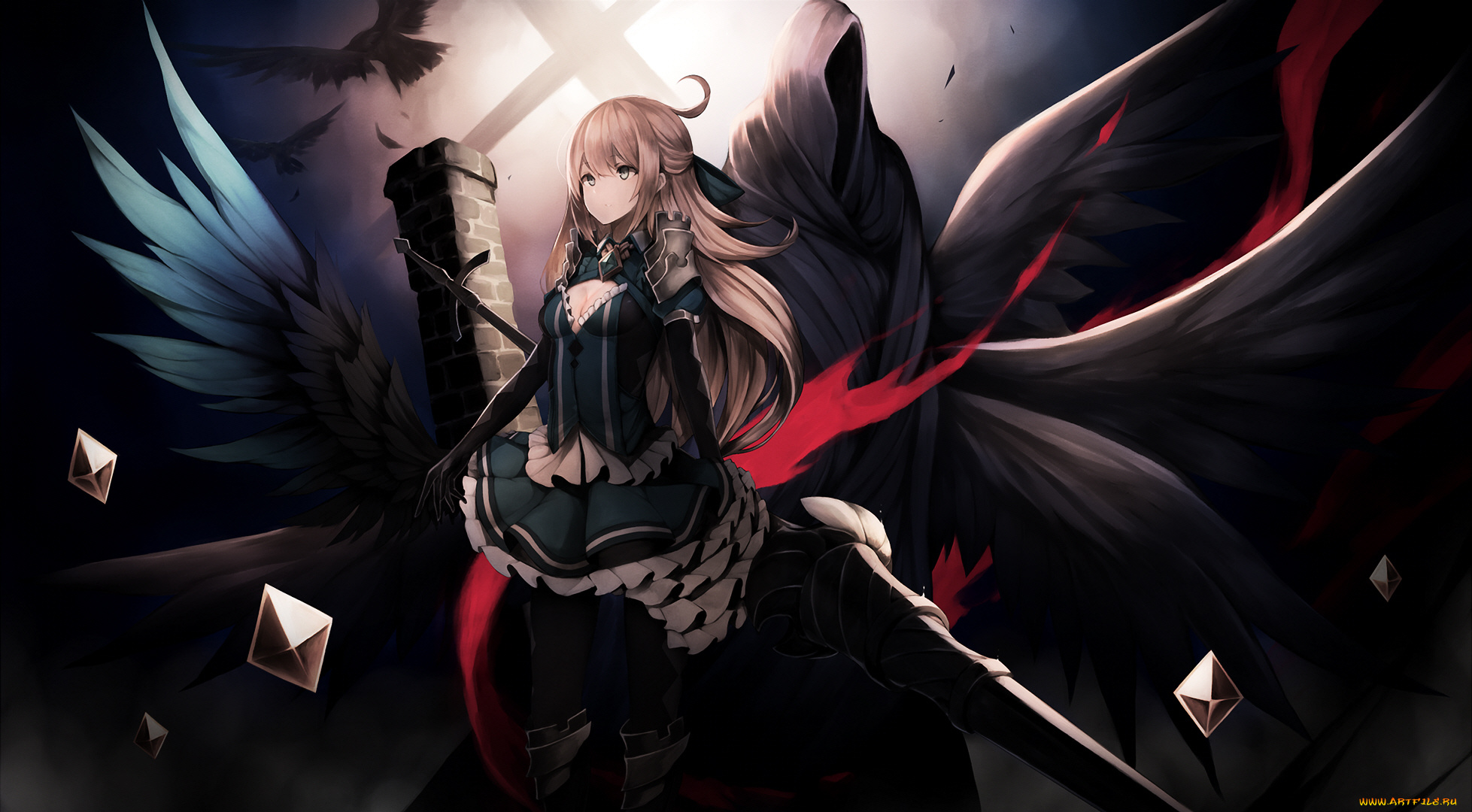 аниме, оружие, , техника, , технологии, девушка