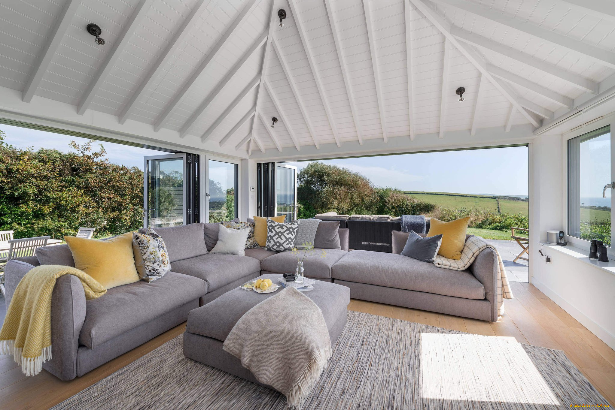 интерьер, гостиная, coastal, home, дом