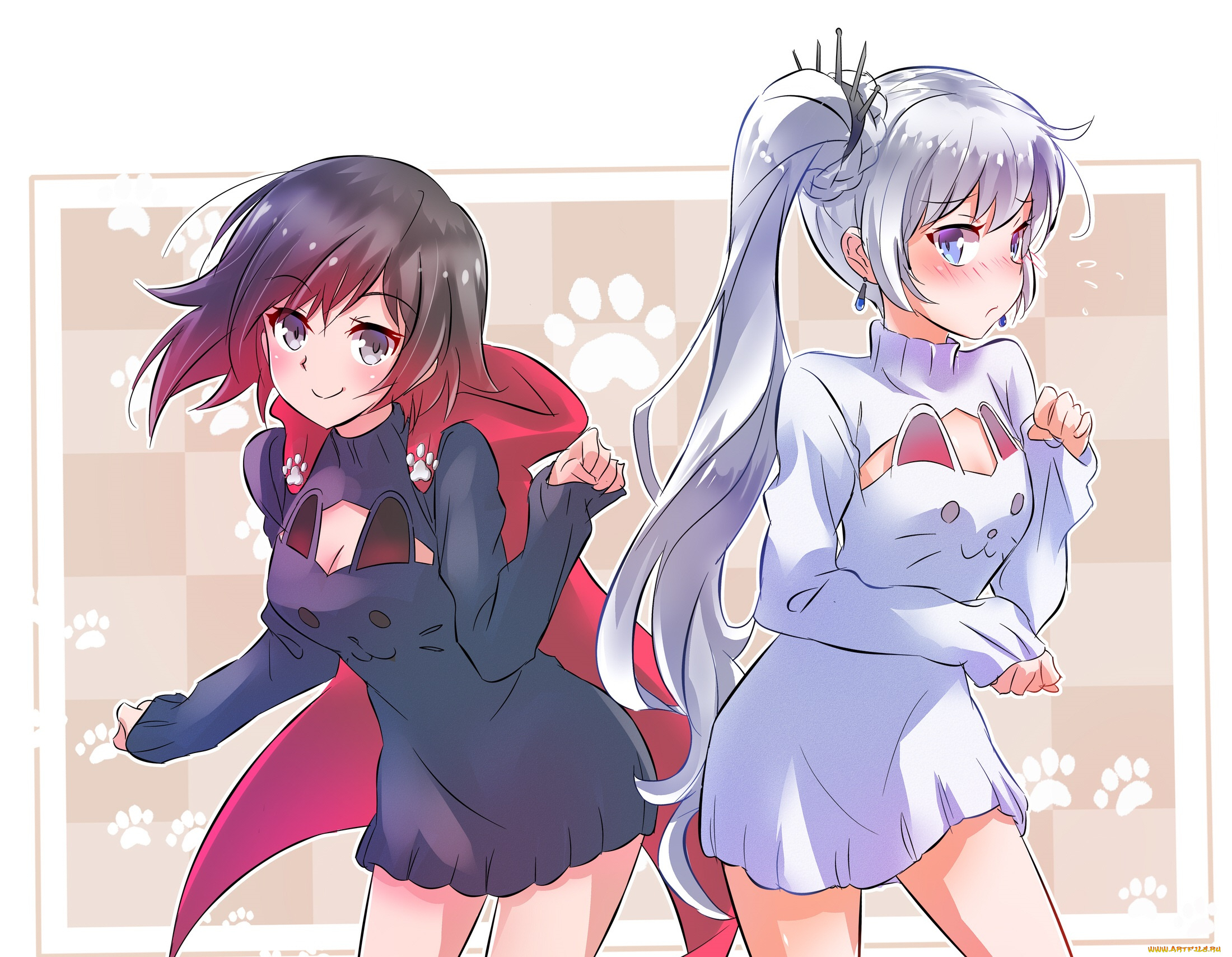 аниме, rwby, девушки