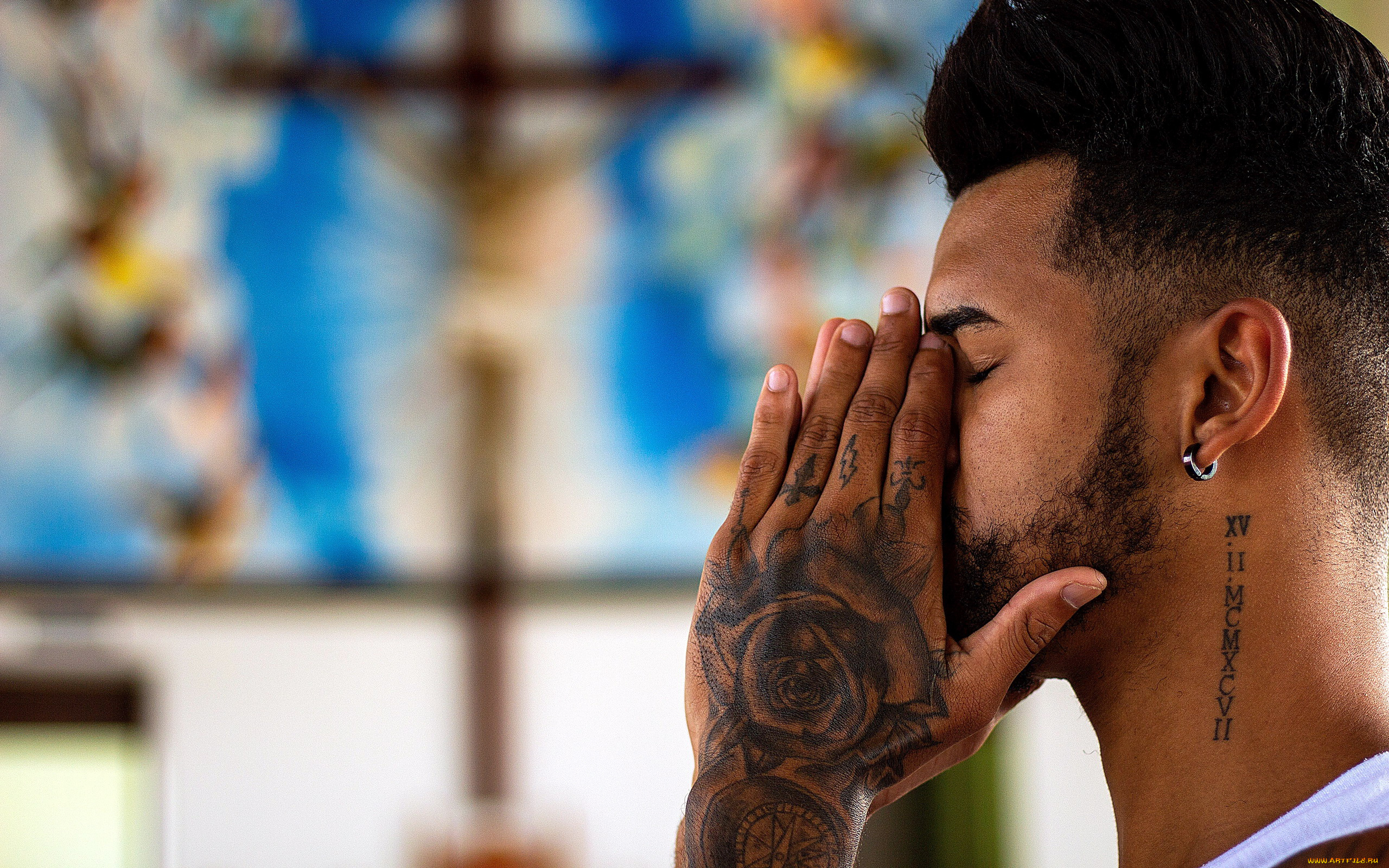 мужчины, -, unsort, тату, молитва